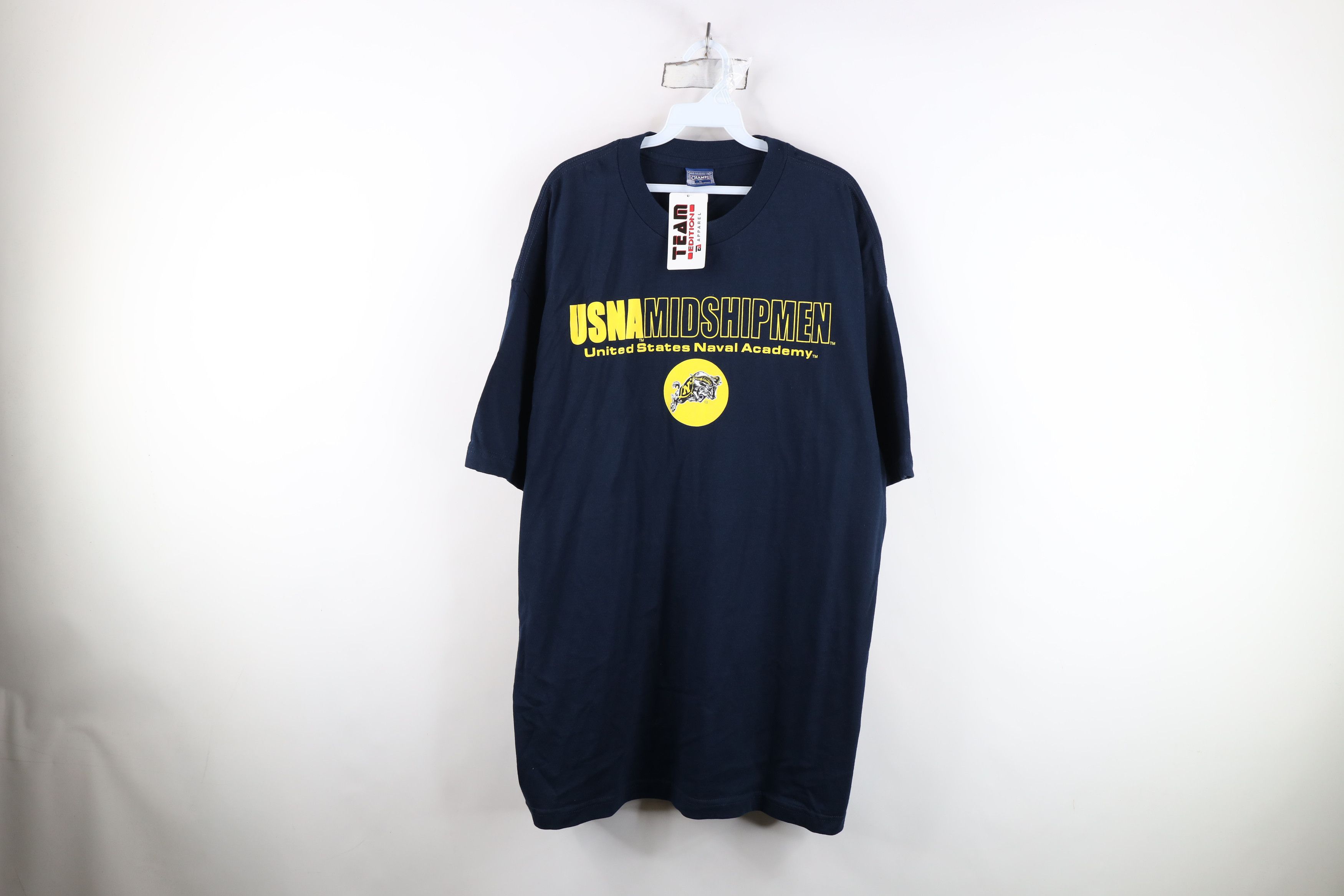Vintage Deadstock Vintage 90s Y2K Naval Academy Midshipmen T-Shirt Size US XL / EU 56 / 4 - 1 Thumbnail