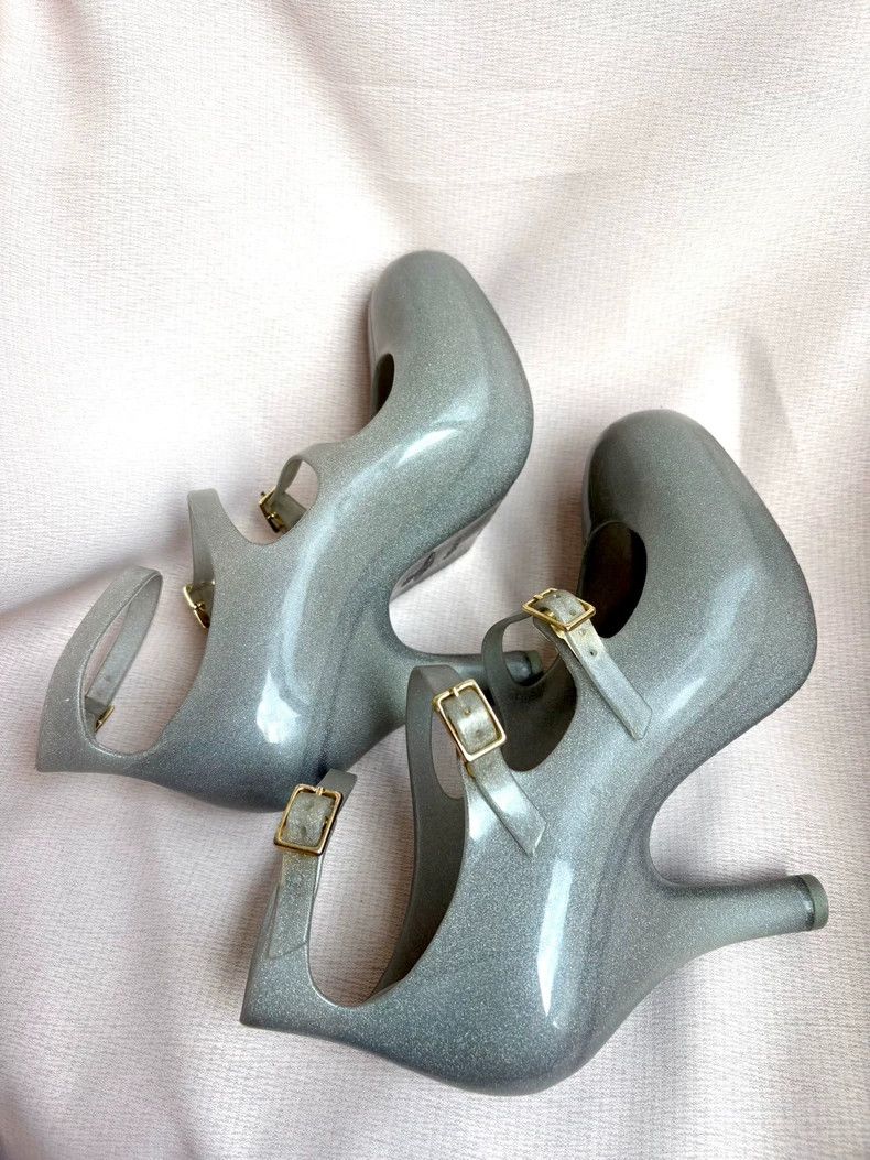 Vivienne Westwood Vivienne Westwood Silver glitter Mary Jane heels Size US 8.5 / IT 38.5 - 6 Thumbnail