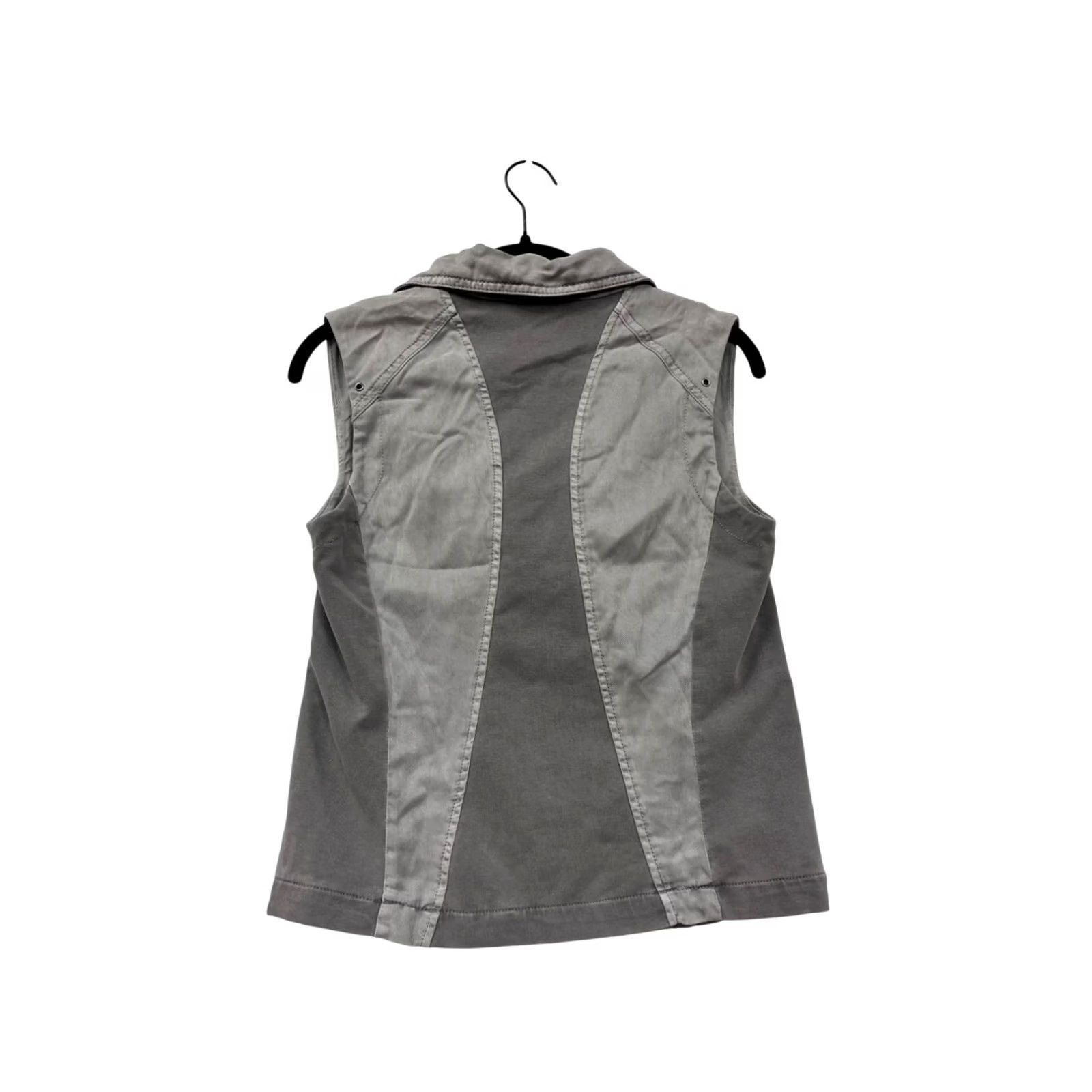 Vintage Peyton Jenson Womens Vest Gray S Lyocell Blend Cotton Pocket Striped Lining Utility Samsung? Size S / US 4 / IT 40 - 2 Thumbnail