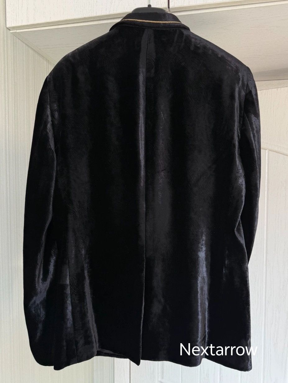 Saint Laurent Paris × Yves Saint Laurent Saint Laurent YSL black velvet gold border sui2412-Nextarrow Size 52R - 2 Thumbnail