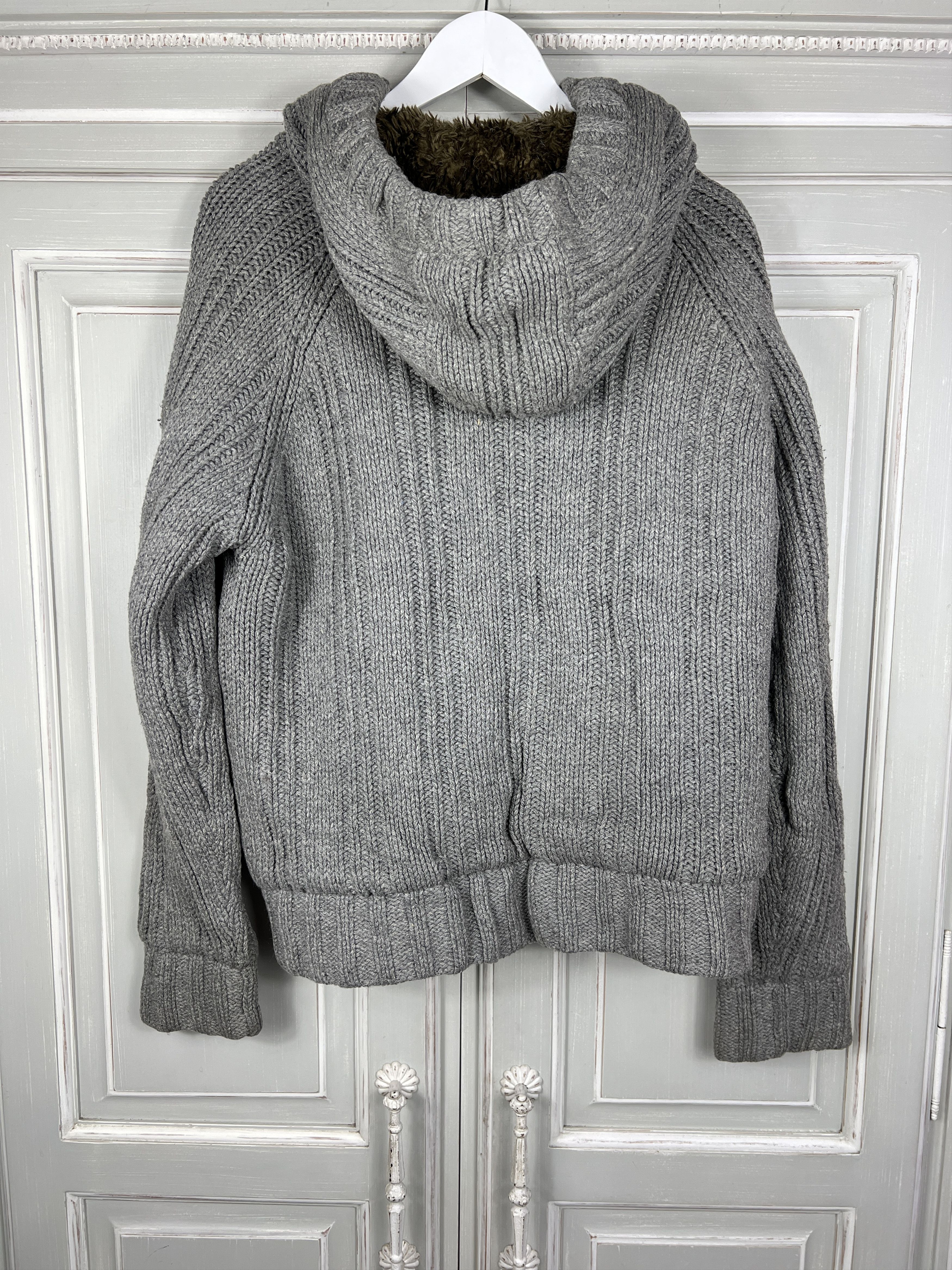 Schott × Vintage schott nyc cable knit hoodie military sherpa jacket size l Size US L / EU 52-54 / 3 - 6 Thumbnail