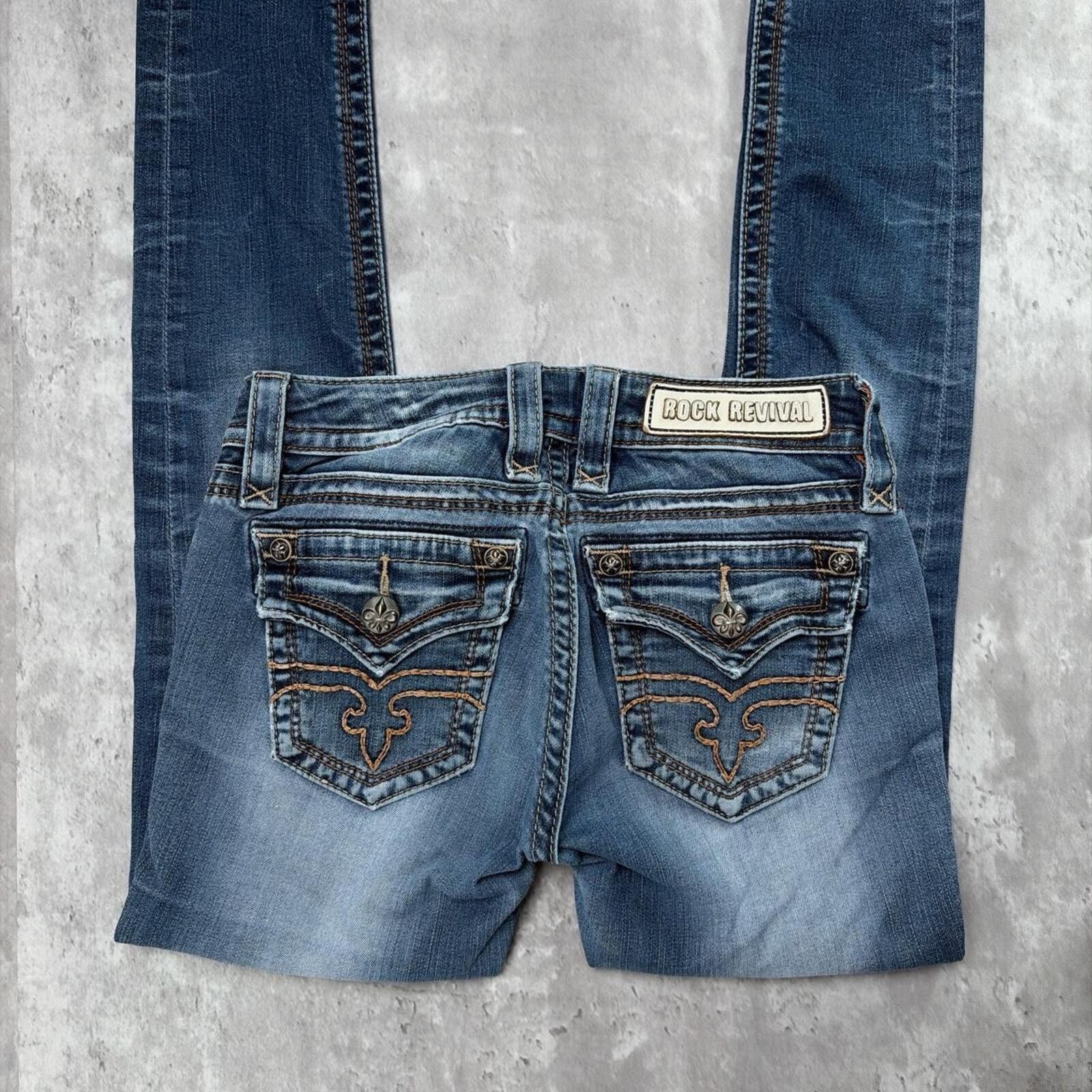 Rock Revival Y2K Rock Revival Grunge Jessica Skinny Gothic Denim Jeans Size 42" / US 20 - 3 Thumbnail