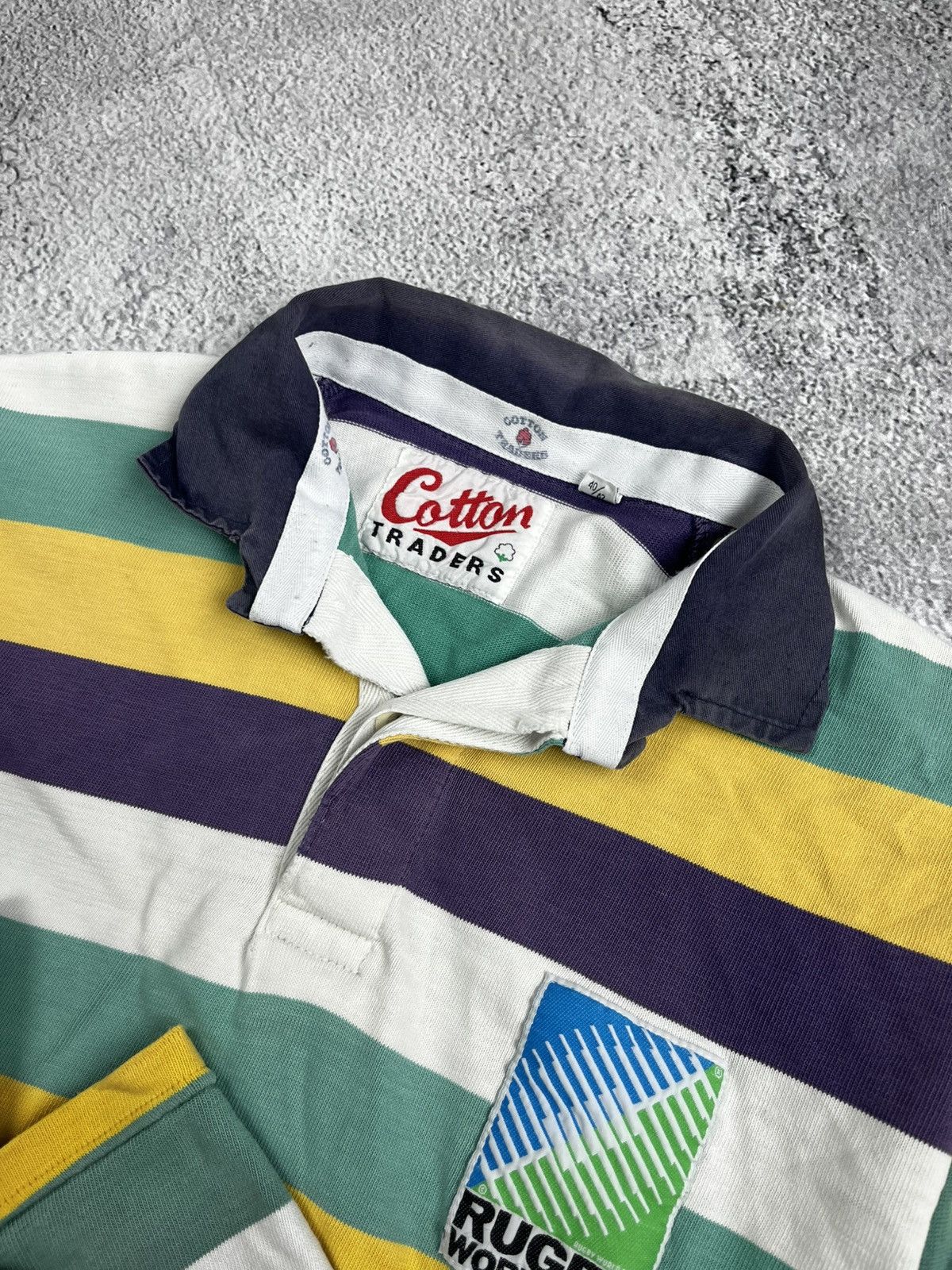 Rugby Ralph Lauren Vintage 80s Cotton Traders World Cup 1989 Rugby Shirt 1980s Size US M / EU 48-50 / 2 - 12 Thumbnail