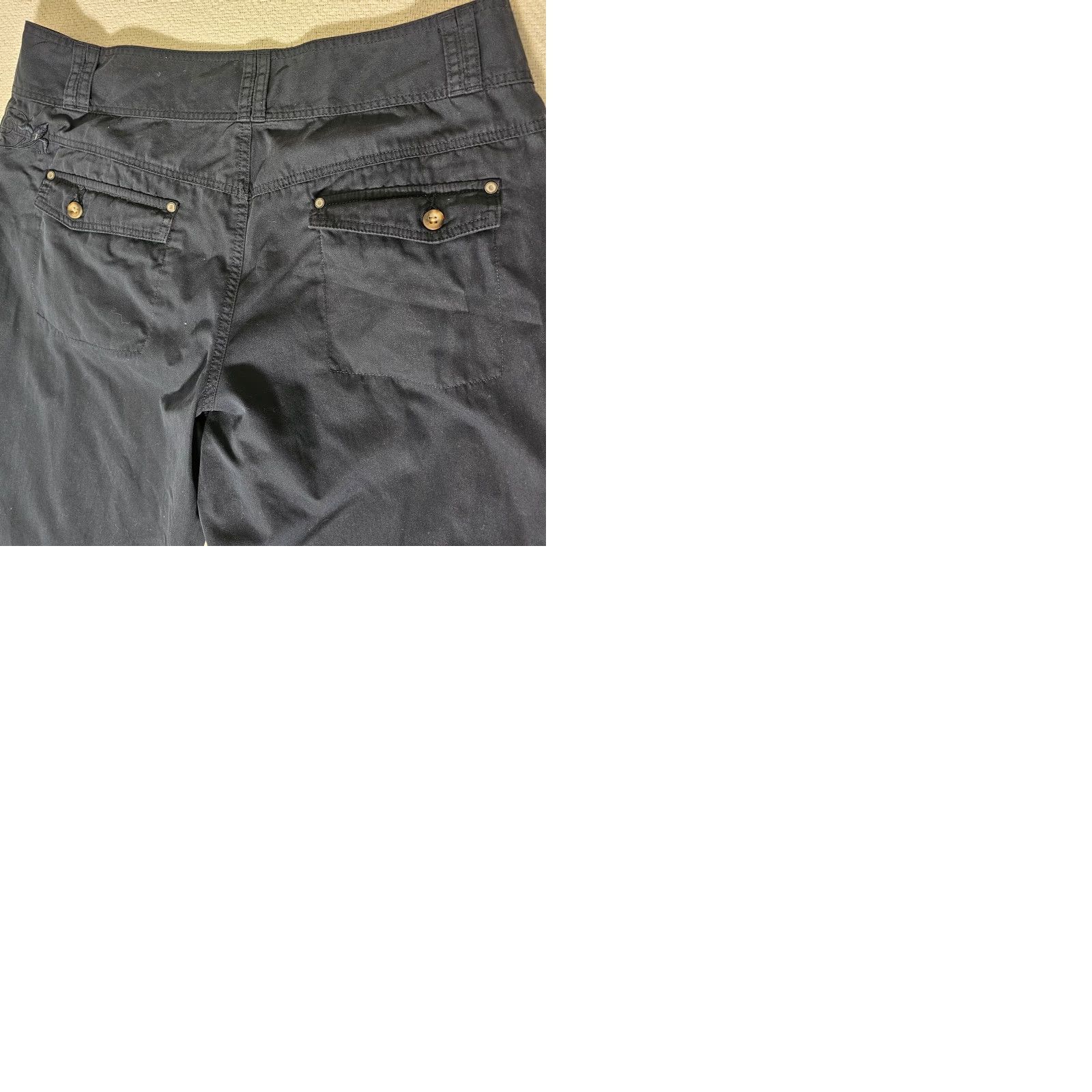 Vintage Cabela's Womens Size 14 Straight Pants Dark Blue Nylon Pockets Outdoors Chino Casual All Season Size 36" / US 14 / IT 50 - 9 Thumbnail