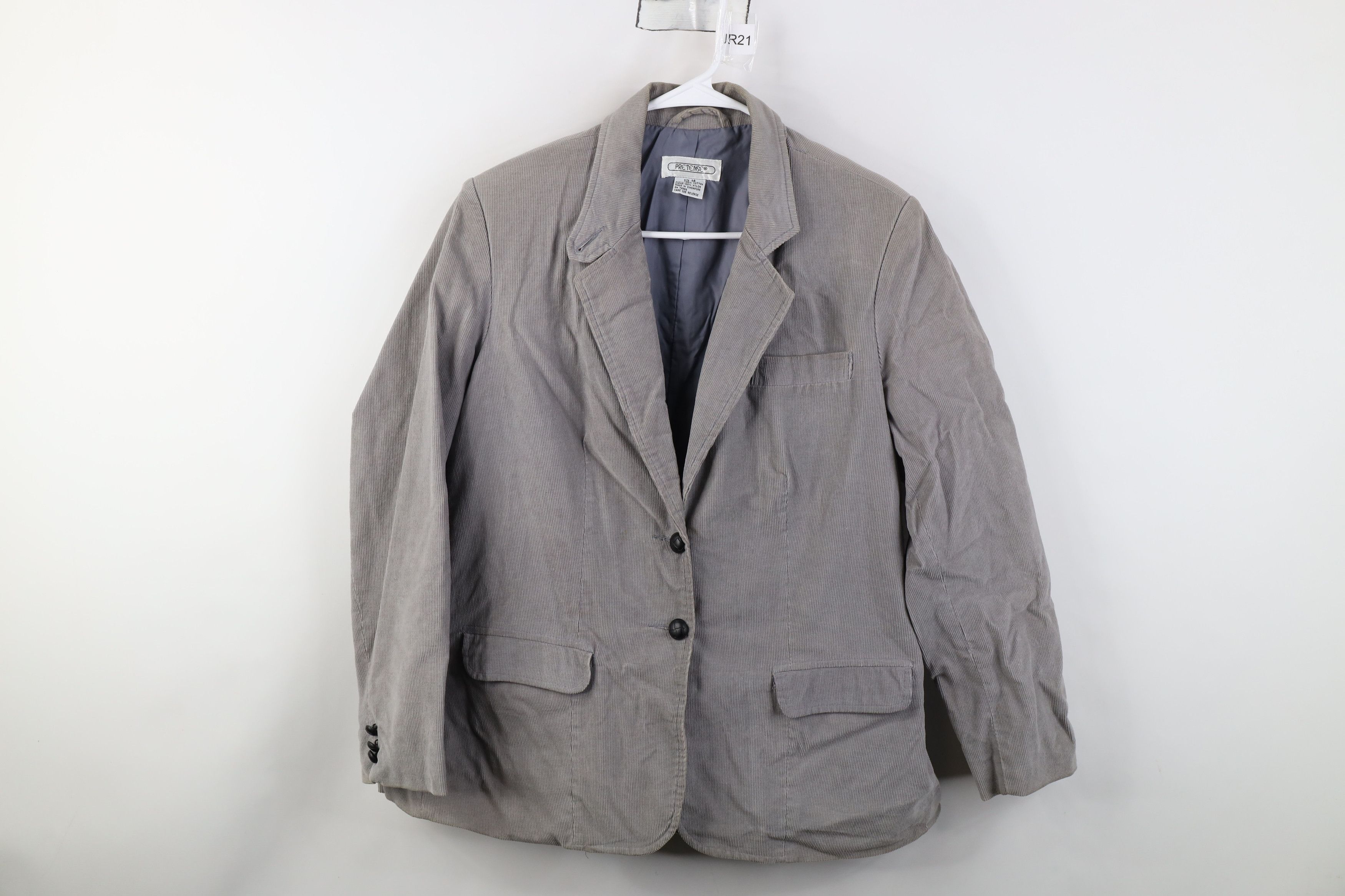 Vintage Vintage 90s Streetwear Corduroy Suit Coat Blazer Jacket Gray Size XL / US 12-14 / IT 48-50 - 1 Thumbnail