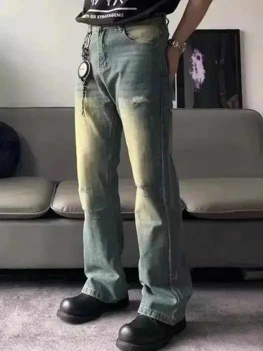 Japanese Brand Blue Gradient Wash Bootcut Flared Jeans Size US 30 / EU 46 - 3 Thumbnail