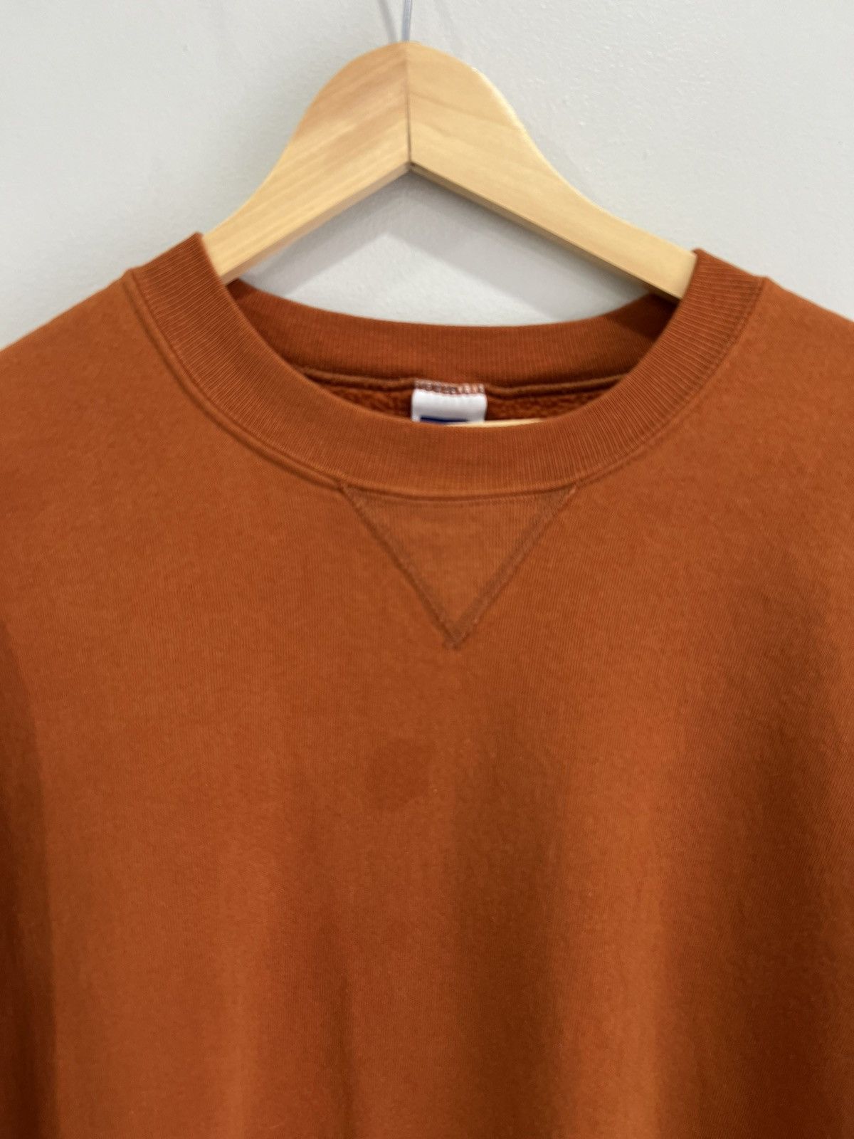Russell Athletic Vintage 90s Russell Athletic Blank sweater crewneck orange Size US XL / EU 56 / 4 - 3 Thumbnail