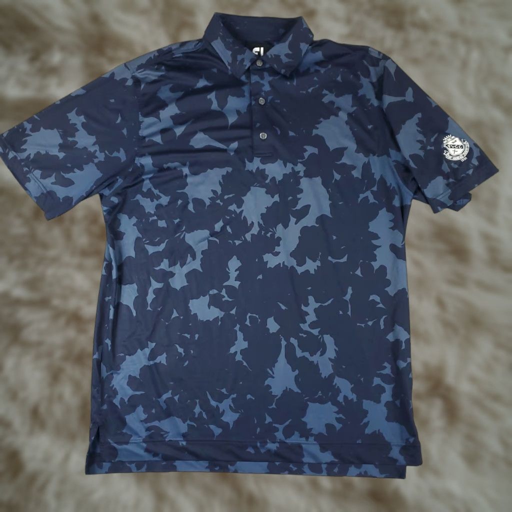 Footjoy FJ FootJoy Polo Shirt Mens Large Blue Fort Lauderdale Golf Casual Short Sleeve Polo Size US L / EU 52-54 / 3 - 1 Thumbnail