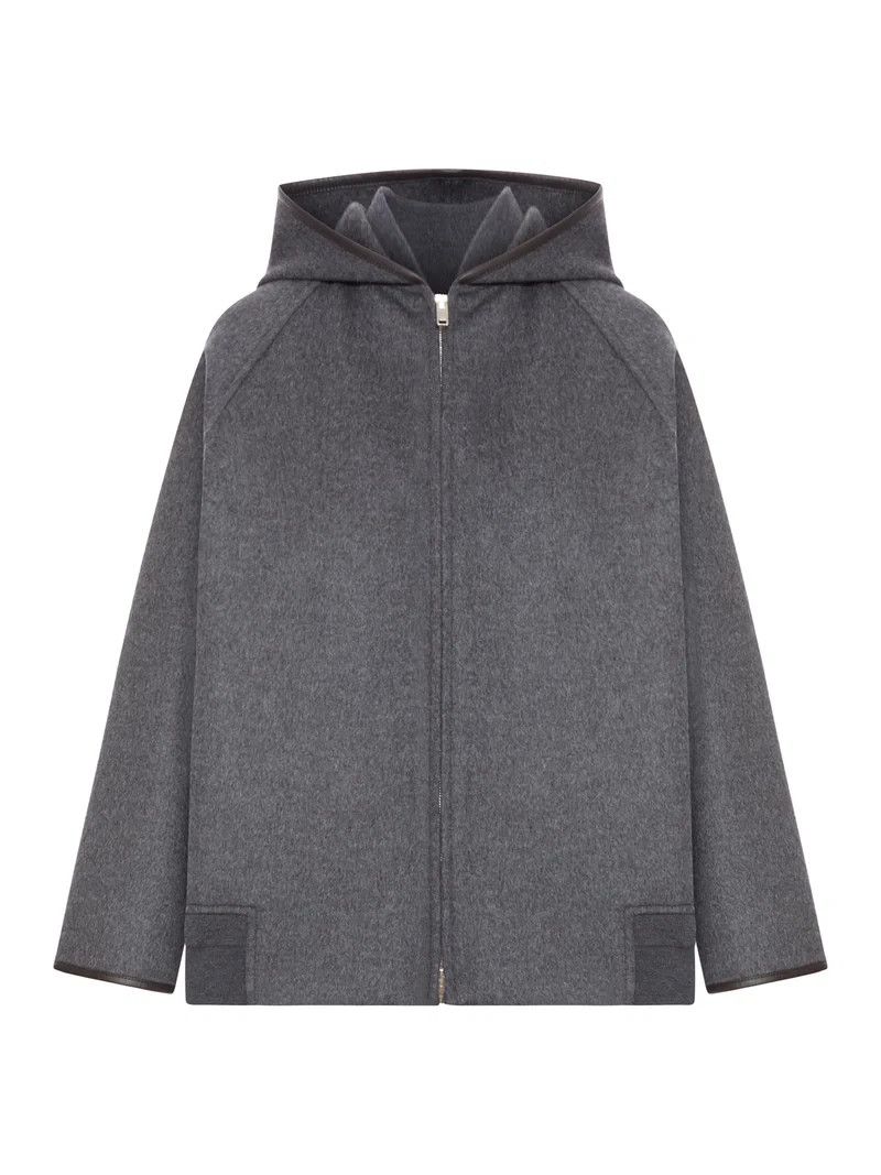 Bottega Veneta Wmns Charcoal Wool Blouson Jacket New