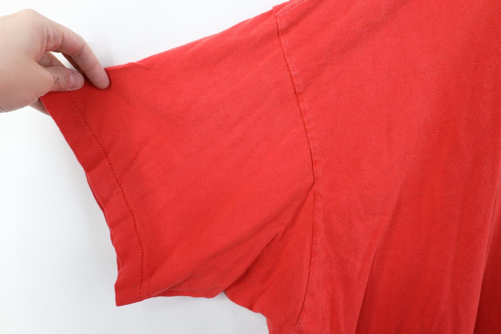 Vintage Vintage 90s Streetwear Blank Cotton Pocket T-Shirt Red USA Size US XXL / EU 58 / 5 - 9 Thumbnail