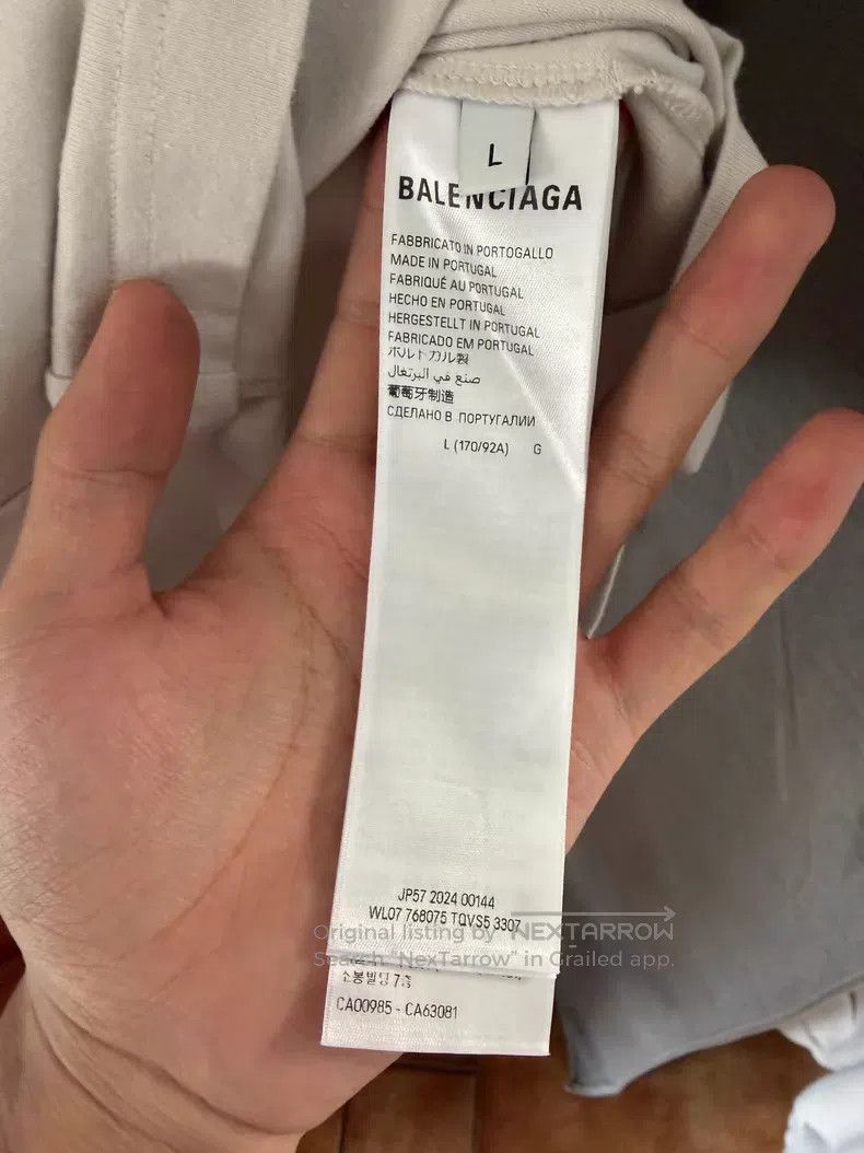 Balenciaga Balenciaga White Short Sleeve T-Shirt Size L / US 10 / IT 46 - 4 Thumbnail