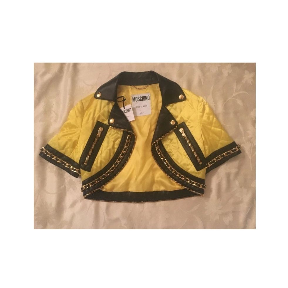 Moschino Moschino Couture Jeremy Scott BARBIE CROPPED BIKER JACKET Size M / US 6-8 / IT 42-44 - 2 Thumbnail