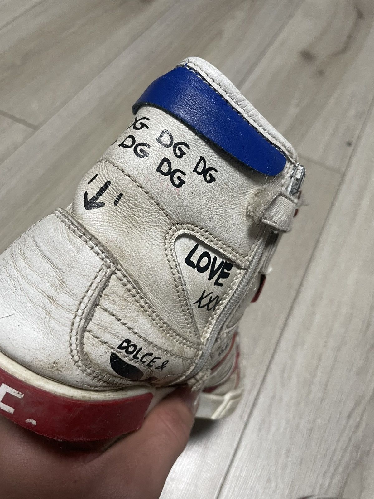 Dolce & Gabbana Dolce & Gabbana Graffiti Print High Top Sneakers Size 36 Size US 5 / EU 37 - 20 Thumbnail
