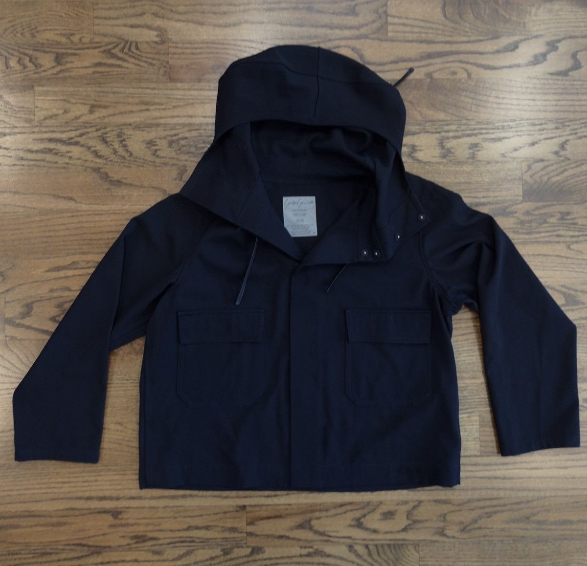 Yohji Yamamoto Yohji Yamamoto Pour Homme 80s Cropped Cargo Hoodie Size US M / EU 48-50 / 2 - 10 Thumbnail