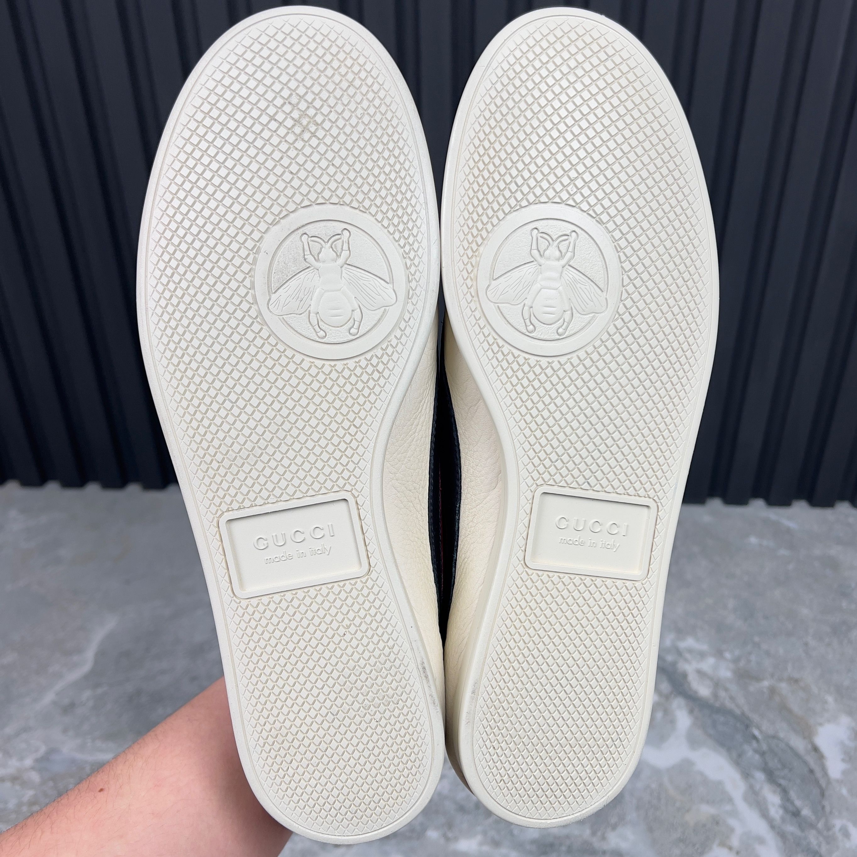 Gucci Falacer Hebron Sneaker Web Bee Embroidery Leather Size US 8 / EU 41 - 10 Thumbnail