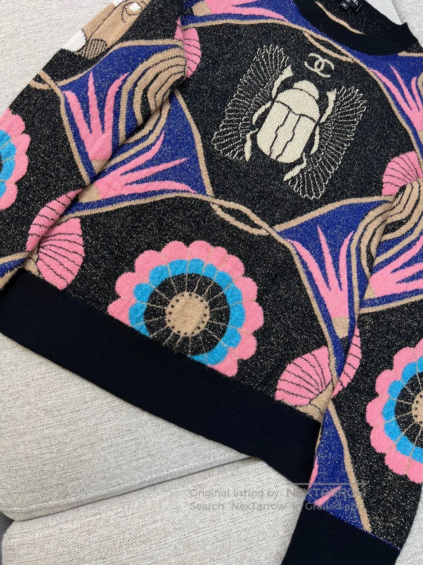 Chanel Chanel Egypt Beetle Pattern Knit Sweater. Size US M / EU 48-50 / 2 - 5 Thumbnail