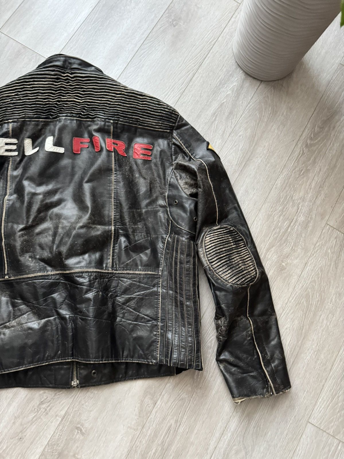 Vintage Vintage Hell Fire Moto Racing Leather Jacket Size US XL / EU 56 / 4 - 10 Thumbnail