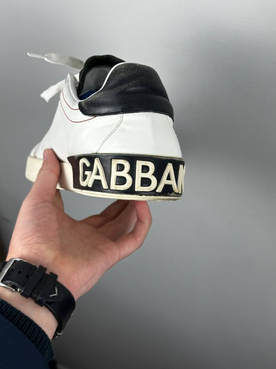 Dolce & Gabbana Dolce & Gabbana Portofino White Sneakers Luxury Leather Size US 10 / EU 43 - 14 Thumbnail