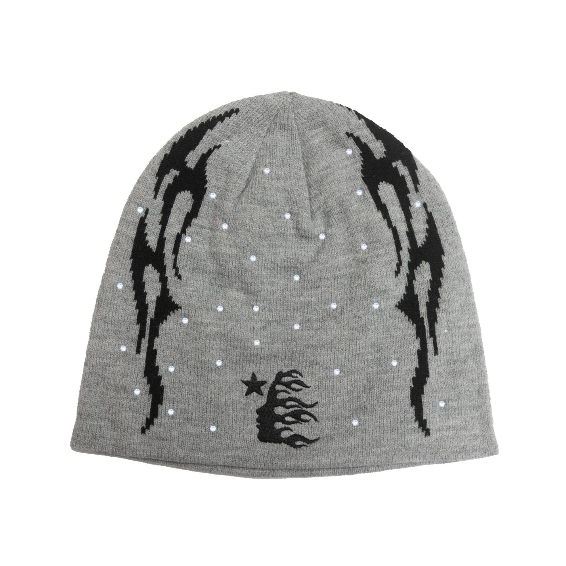 image of Hellstar Sports Flame Beanie (Grey), Men's
