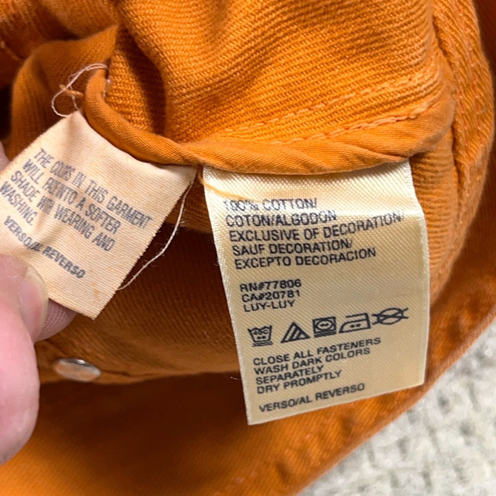 Tommy Hilfiger VINTAGE Tommy Hilfiger Denim Jacket Women M Orange Denim 80s 90s Biker Classic Modern Logo Pockets Mid Modern Womens Size M / US 6-8 / IT 42-44 - 7 Thumbnail