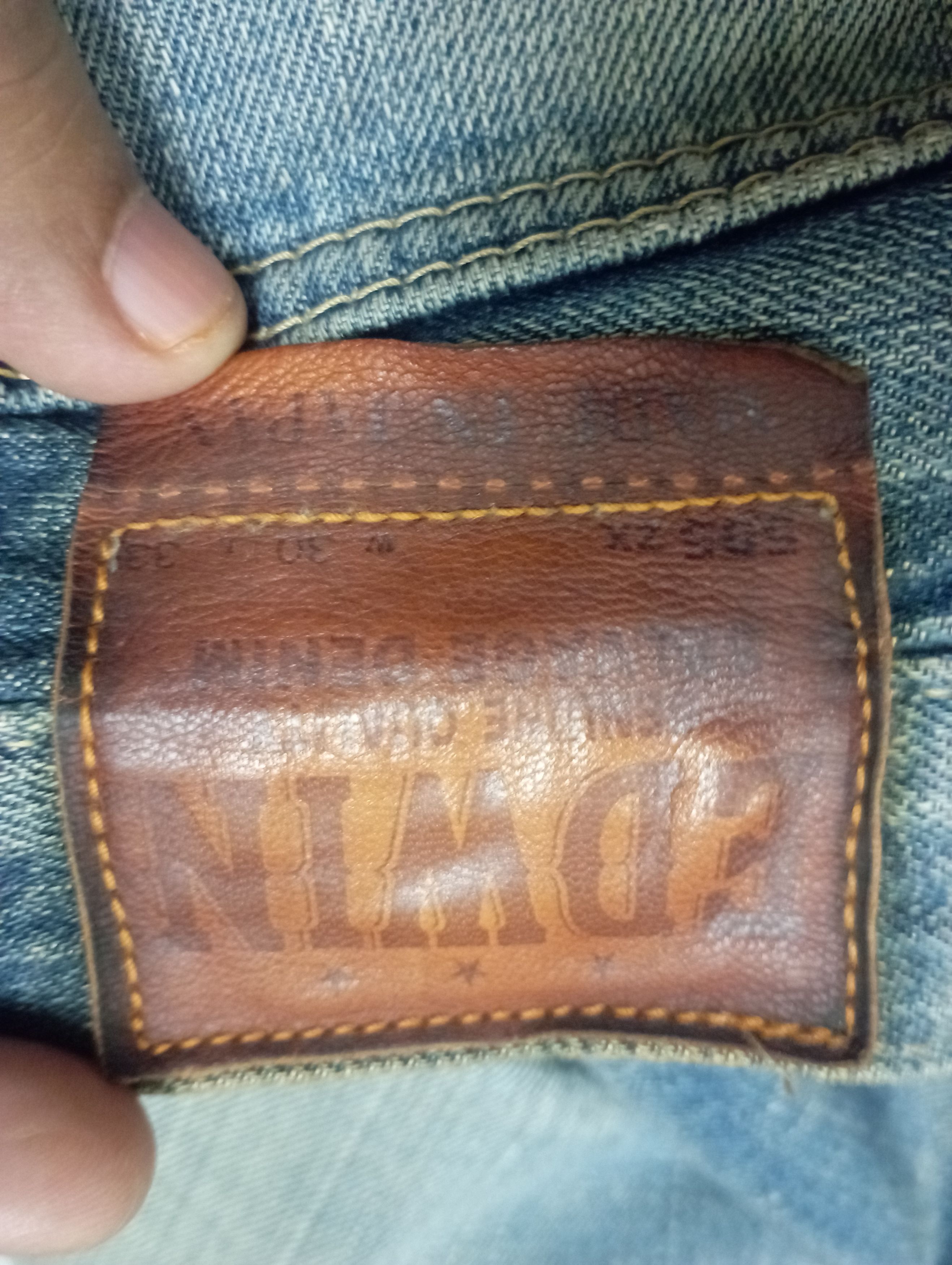 Sugar Cane Vintage Selvedge Buckle Distressed Edwin 505ZX Size US 31 - 21 Thumbnail