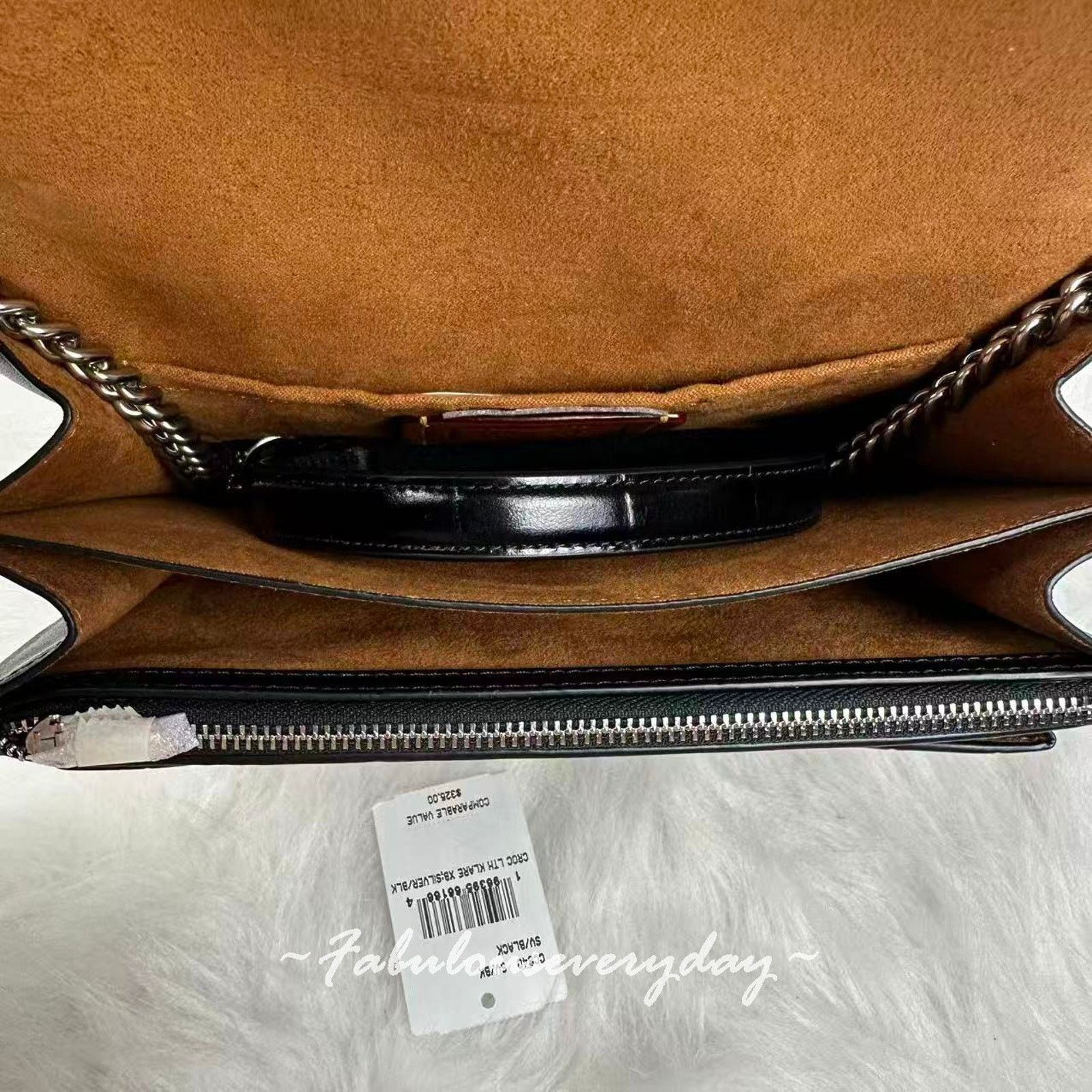 Coach Coach Klare Crossbody Bag Crocodile Leather/Black CC840 NWT Size ONE SIZE - 7 Thumbnail