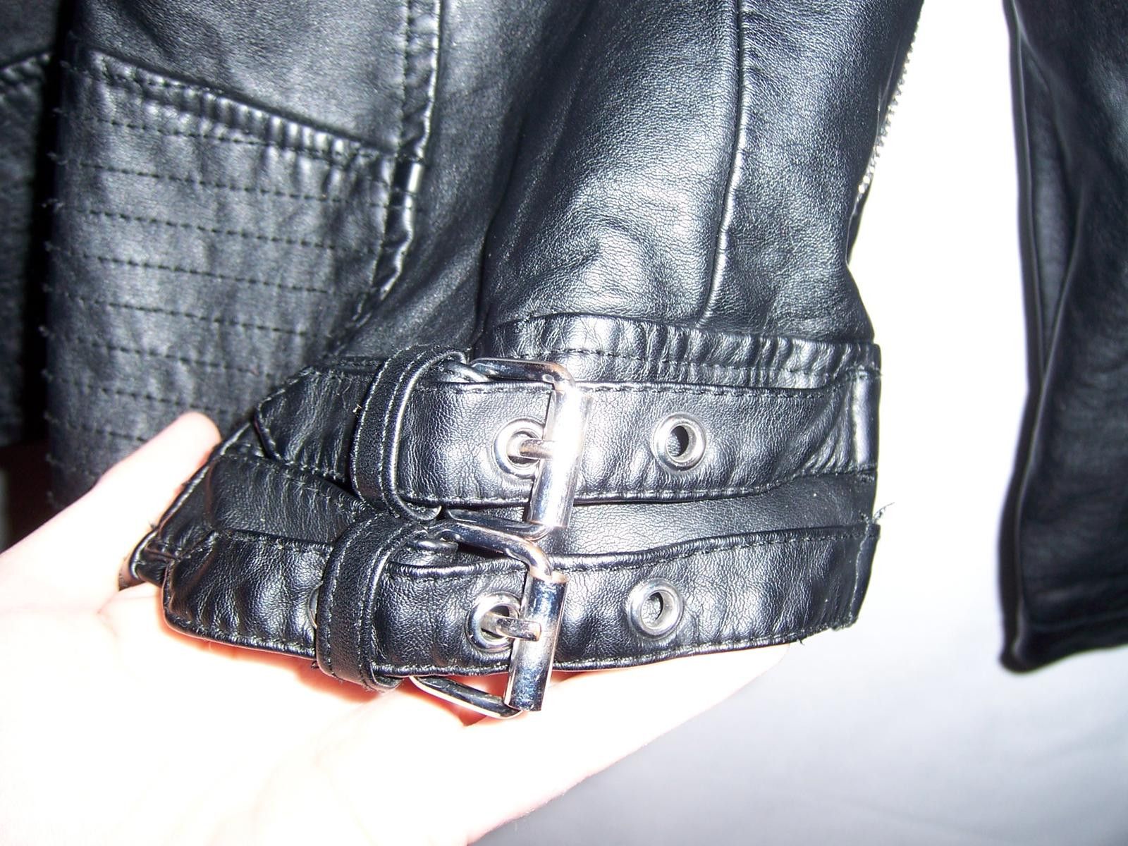 Guess G by Guess Black Faux Leather Moto Jacket - Women's M Size M / US 6-8 / IT 42-44 - 5 Thumbnail