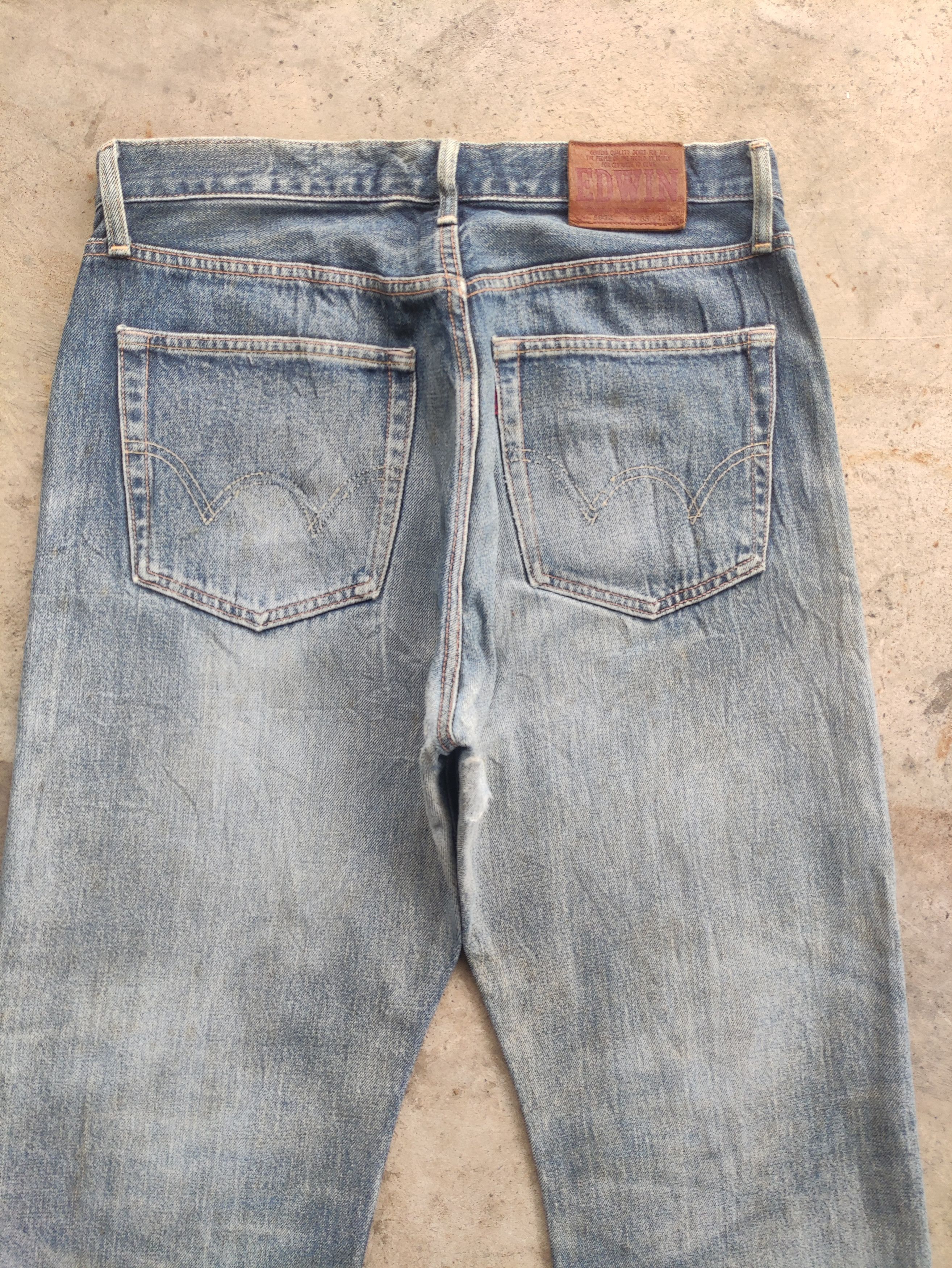 Edwin Vintage Edwin 503z Jean Distressed Faded Denim W33 Size US 33 - 10 Thumbnail