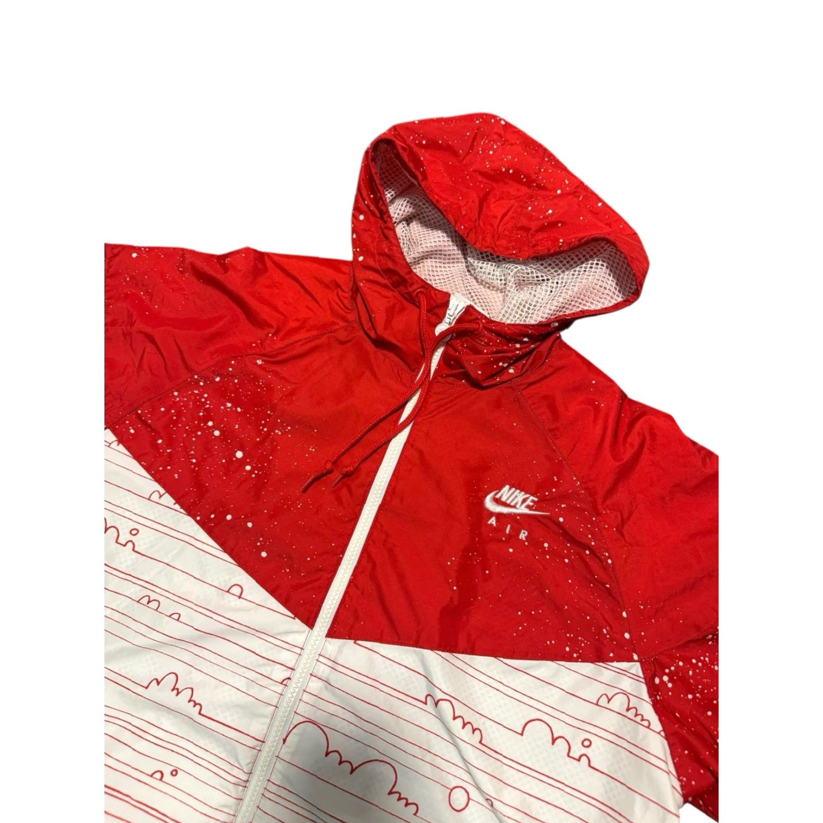 VINTAGE Nike Air x Kevin Lyons Air-U-Breathe Windrunner Jacket M Red Multicolor Monster & Doodle Windbreaker 2008 AUB Limited Edition Mens