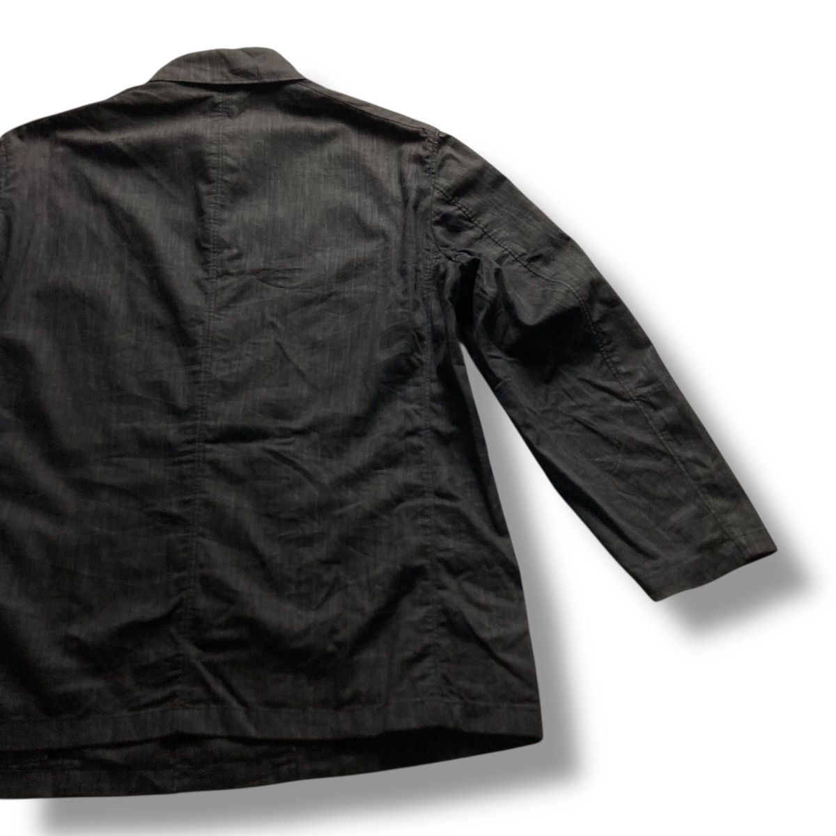 Issey Miyake 🇯🇵 VINTAGE INTERMEZZO BUTTON UP ABSTRACT DENIM CHORE JACKET Size US L / EU 52-54 / 3 - 8 Thumbnail