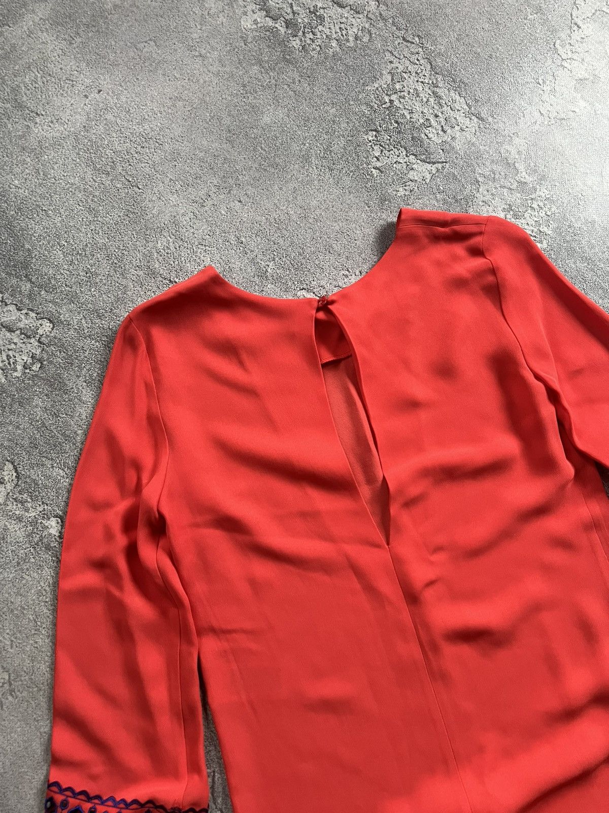 Sandro Womens Sandro Paris Red Long Sleeve Dress Size 2 Shift Dress Size S / US 4 / IT 40 - 5 Thumbnail