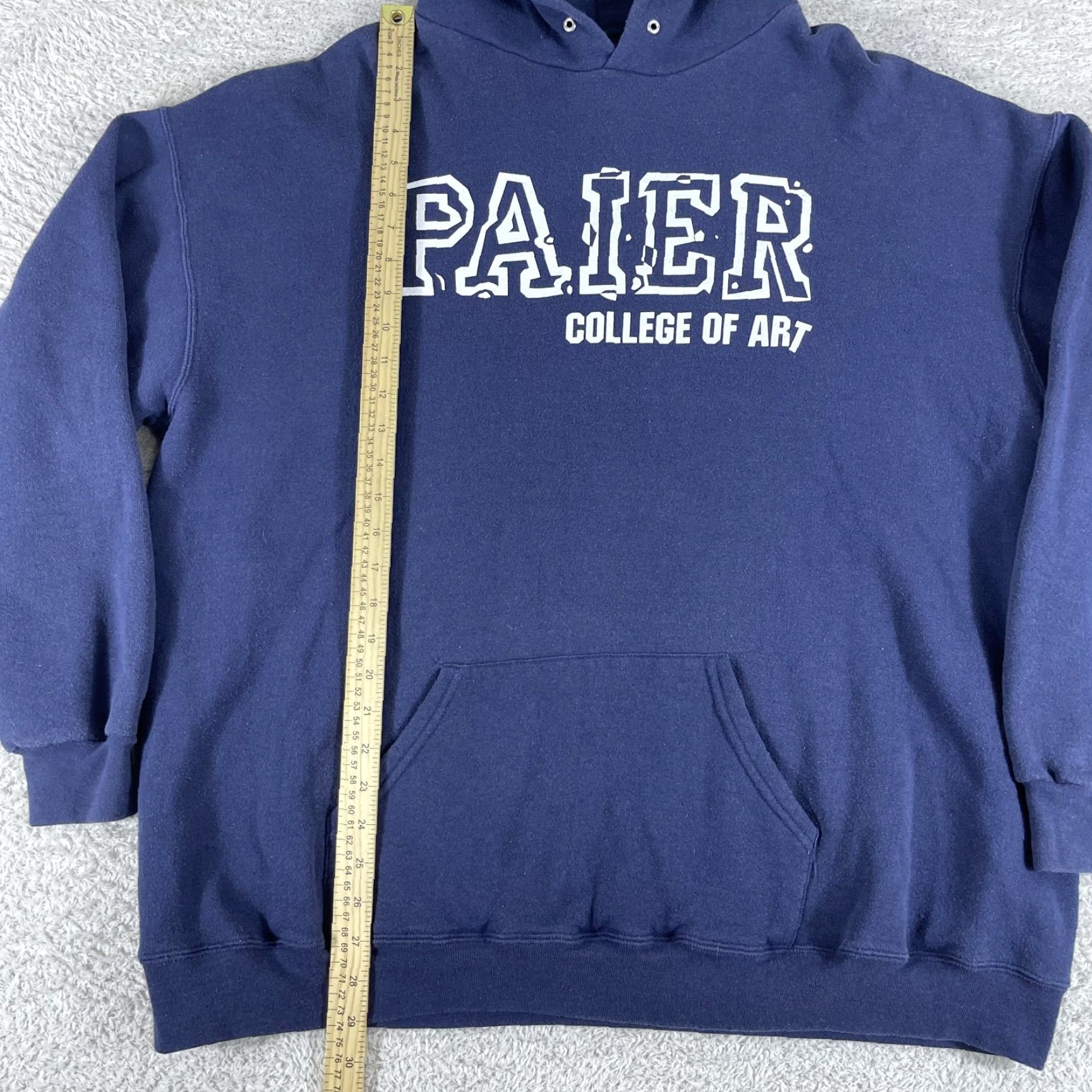 Lee VINTAGE Paier College of Art Hoodie Sweatshirt Adult XL Blue 90s Y2K Men Pullover Graphic Print Sweatshirt Size US XL / EU 56 / 4 - 5 Thumbnail