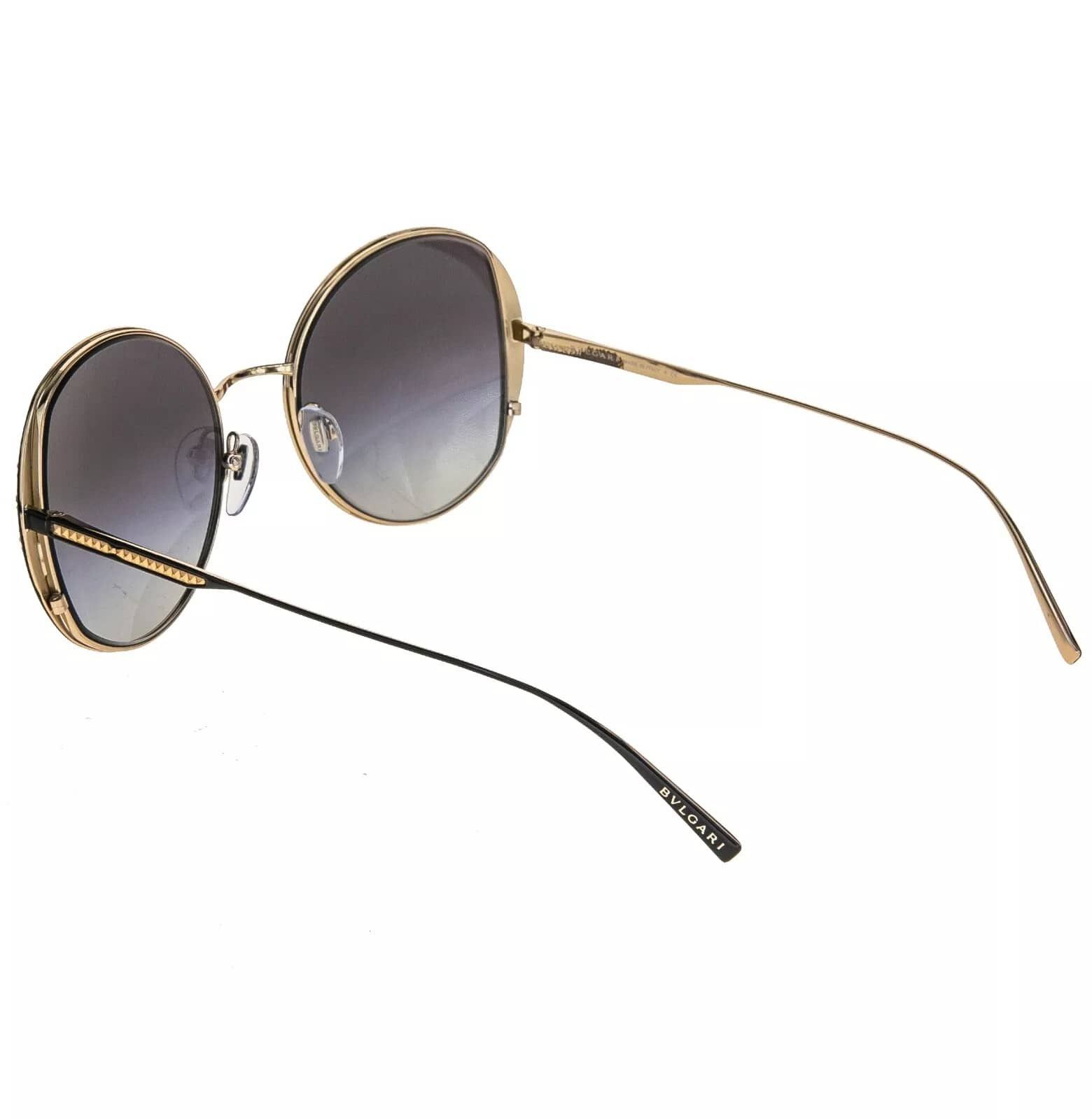 Bvlgari BVLGARI BV6169 Black Round Metal Fashion Sunglasses 6169 Size ONE SIZE - 6 Thumbnail