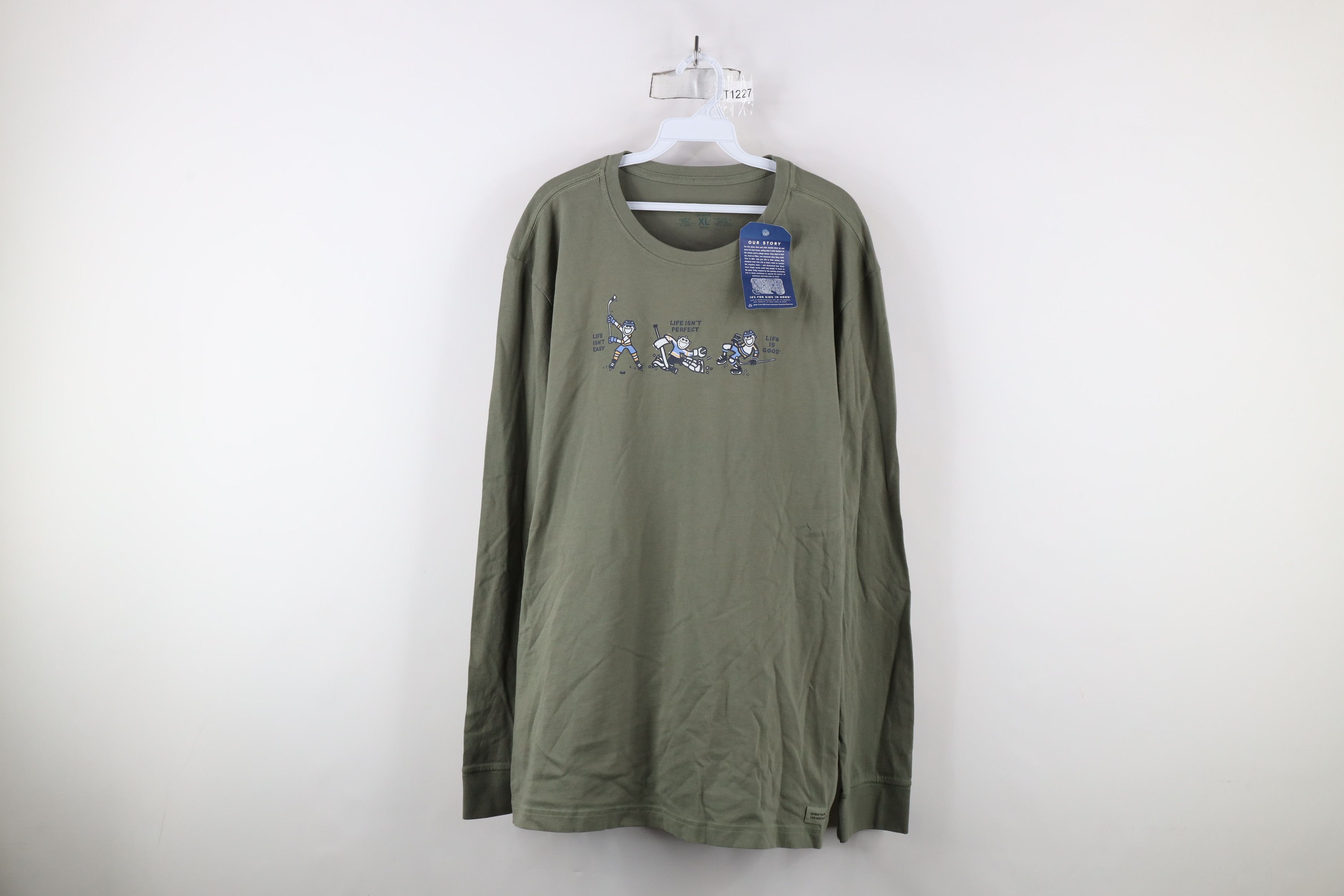 Life is Good × Vintage Deadstock Vintage Y2K Life Is Good Long Sleeve T-Shirt Green Size US XL / EU 56 / 4 - 1 Thumbnail