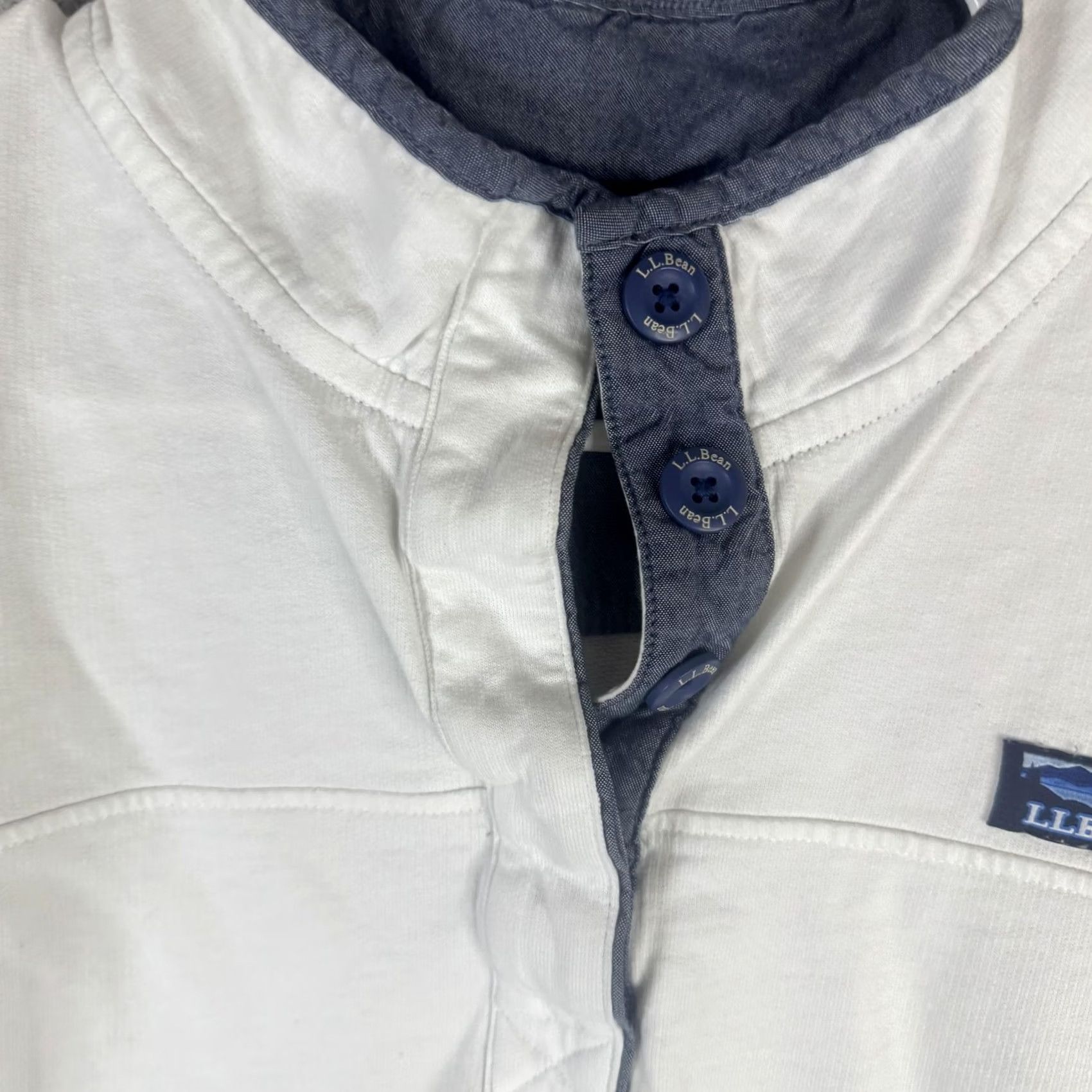 Vintage L.L.Bean Shirt Mens XL White Long Sleeve Henley Logo Cotton Pullover Tee Size US XL / EU 56 / 4 - 7 Thumbnail