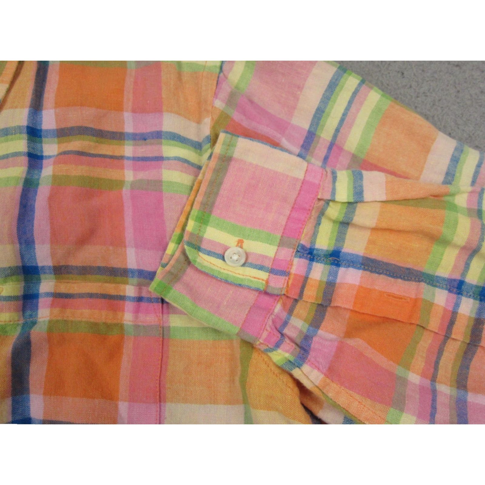 Jones New York Jones New York Shirt Womens L Pink Plaid 100% Linen Casual Classic 90s City Womens Size L / US 10 / IT 46 - 4 Thumbnail