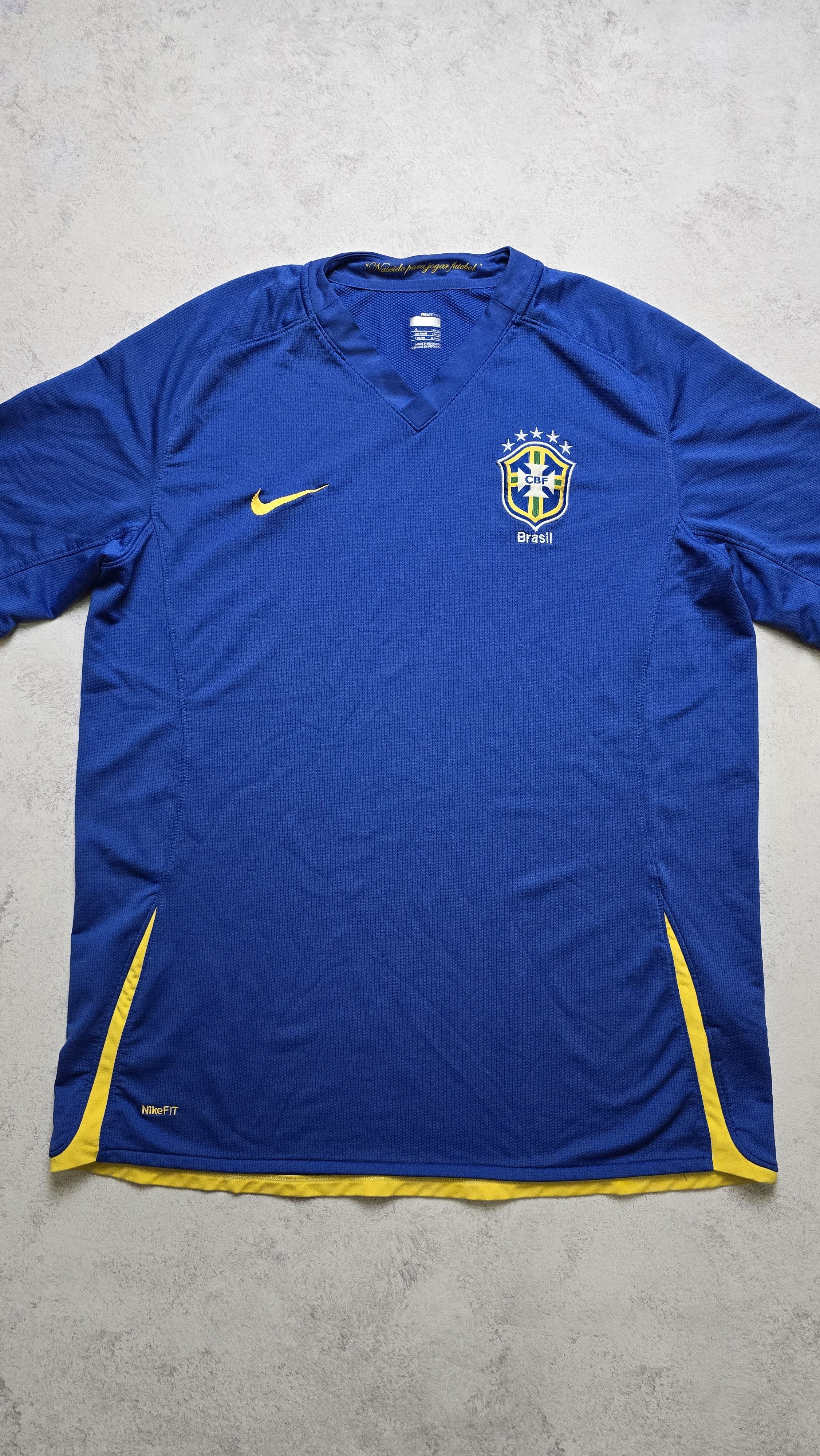 Nike VTG NIKE BRAZIL 2008 2009 AWAY FOOTBALL SHIRT SOCCER JERSEY Size US XL / EU 56 / 4 - 5 Thumbnail