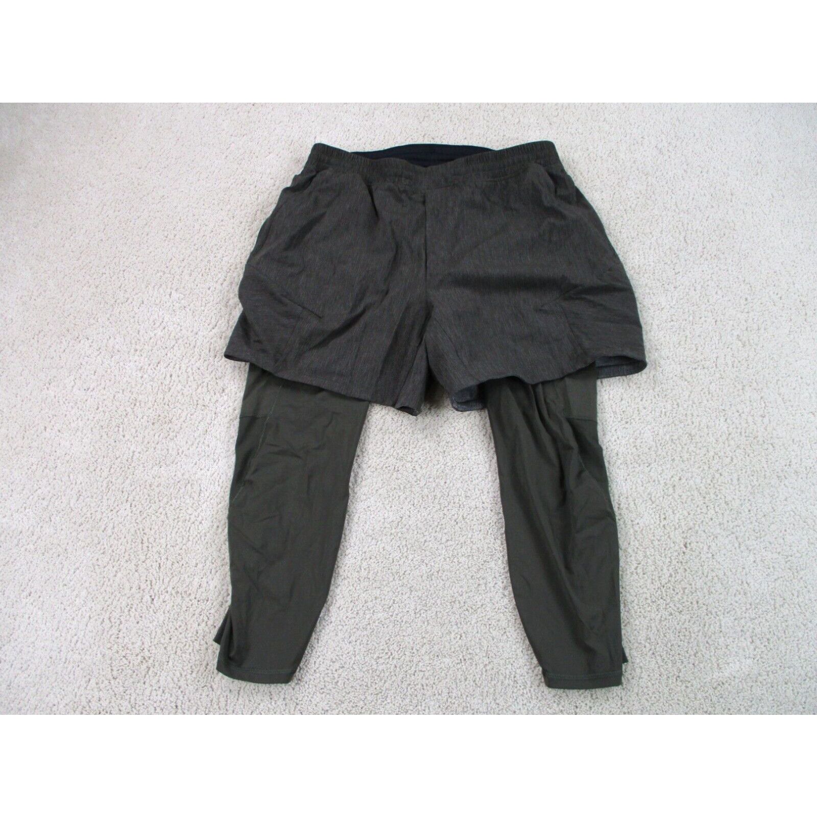image of Lululemon Pants Adult Extra Large Green Active Expert Hybrid Shorts Outdoor Mens in White