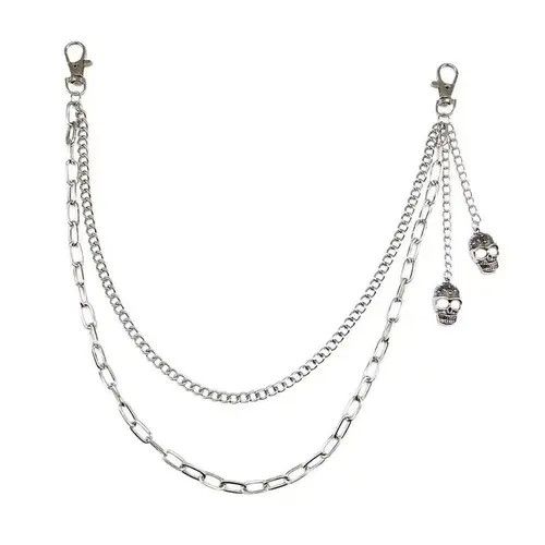 Clientele Multilayer Tassel Skull Waist Chain Link Size ONE SIZE - 4 Thumbnail