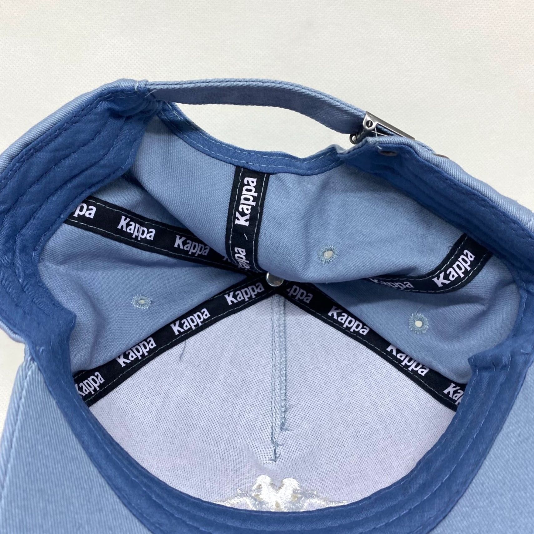 Kappa VINTAGE Kappa Baseball Cap Hat Strapback Unisex Adjustable Light Blue Casual Sports Size ONE SIZE - 6 Thumbnail
