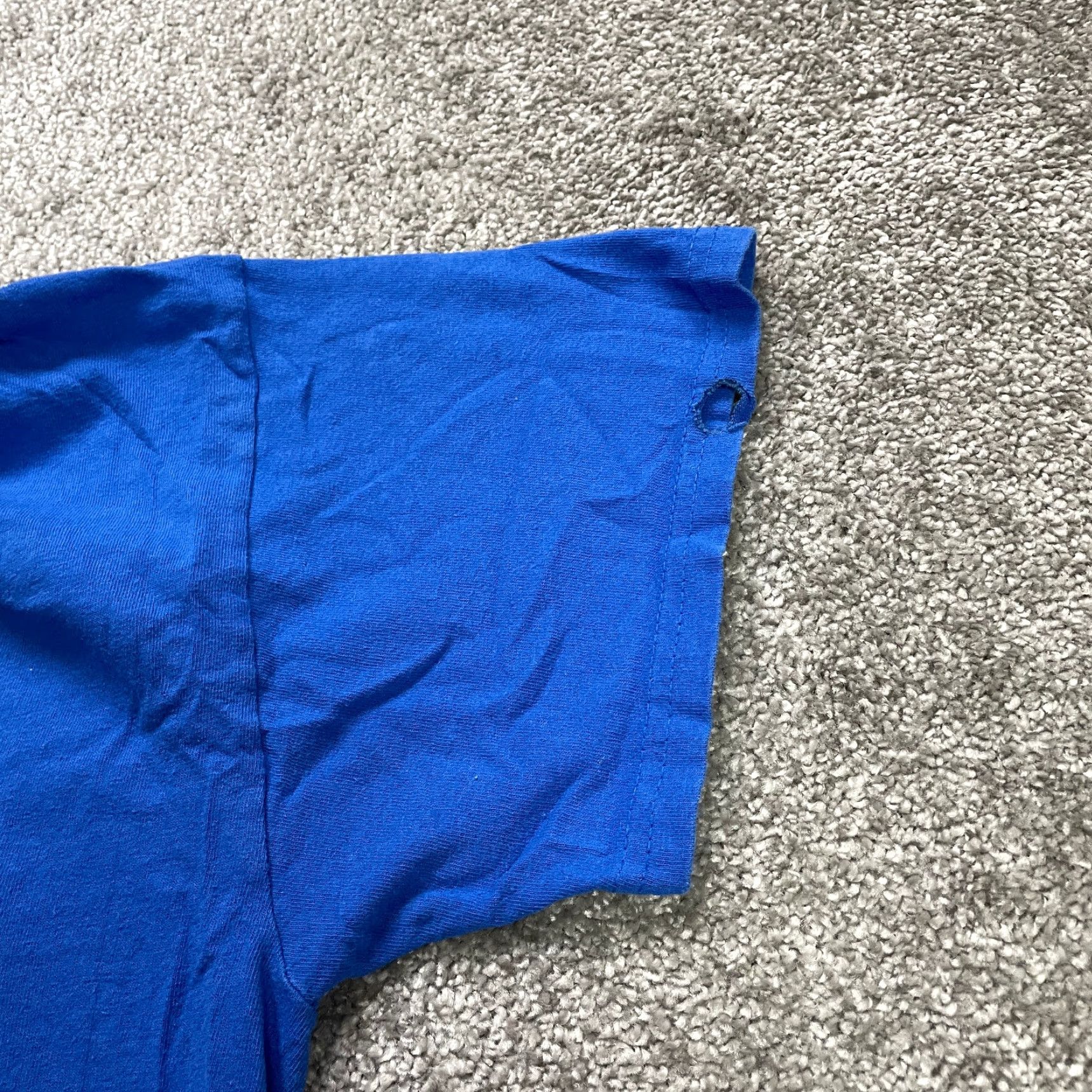 Peanuts VINTAGE Charlie Brown Shirt Adult Large Blue Christmas Peanuts Knit T-Shirt Mens 90s Logo Print Size US L / EU 52-54 / 3 - 5 Thumbnail