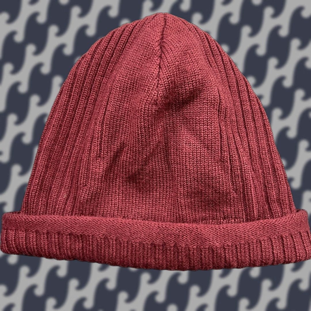 Won Hundred WON HUNDRED Beanie Hat One Size OS 100% Wool Ribbon Red Carl Size ONE SIZE - 1 Thumbnail