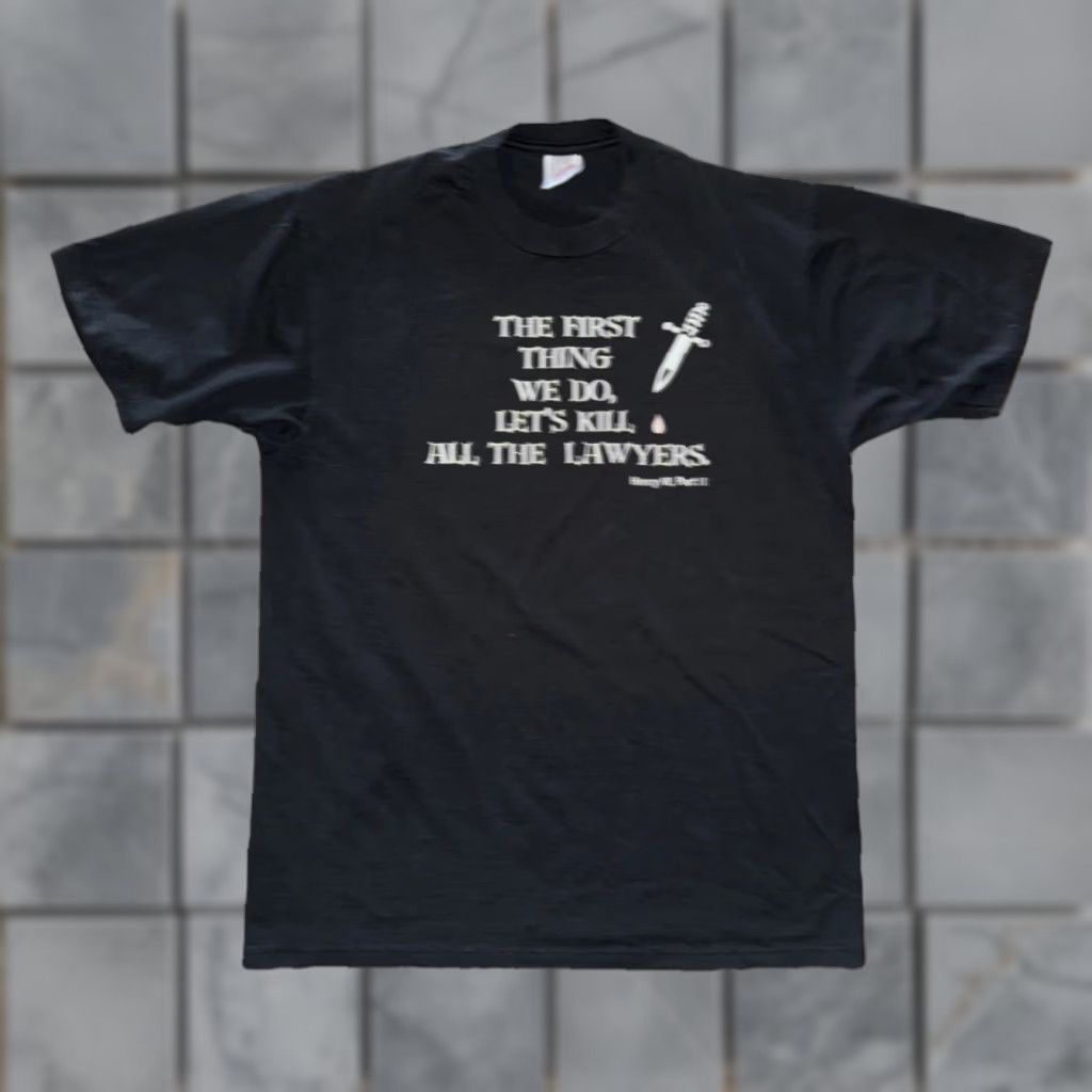 Vintage VINTAGE Shakespeare Quote T-Shirt Black Large 21x28 Mens 90s Literary Humor Tee Size US L / EU 52-54 / 3 - 1 Thumbnail