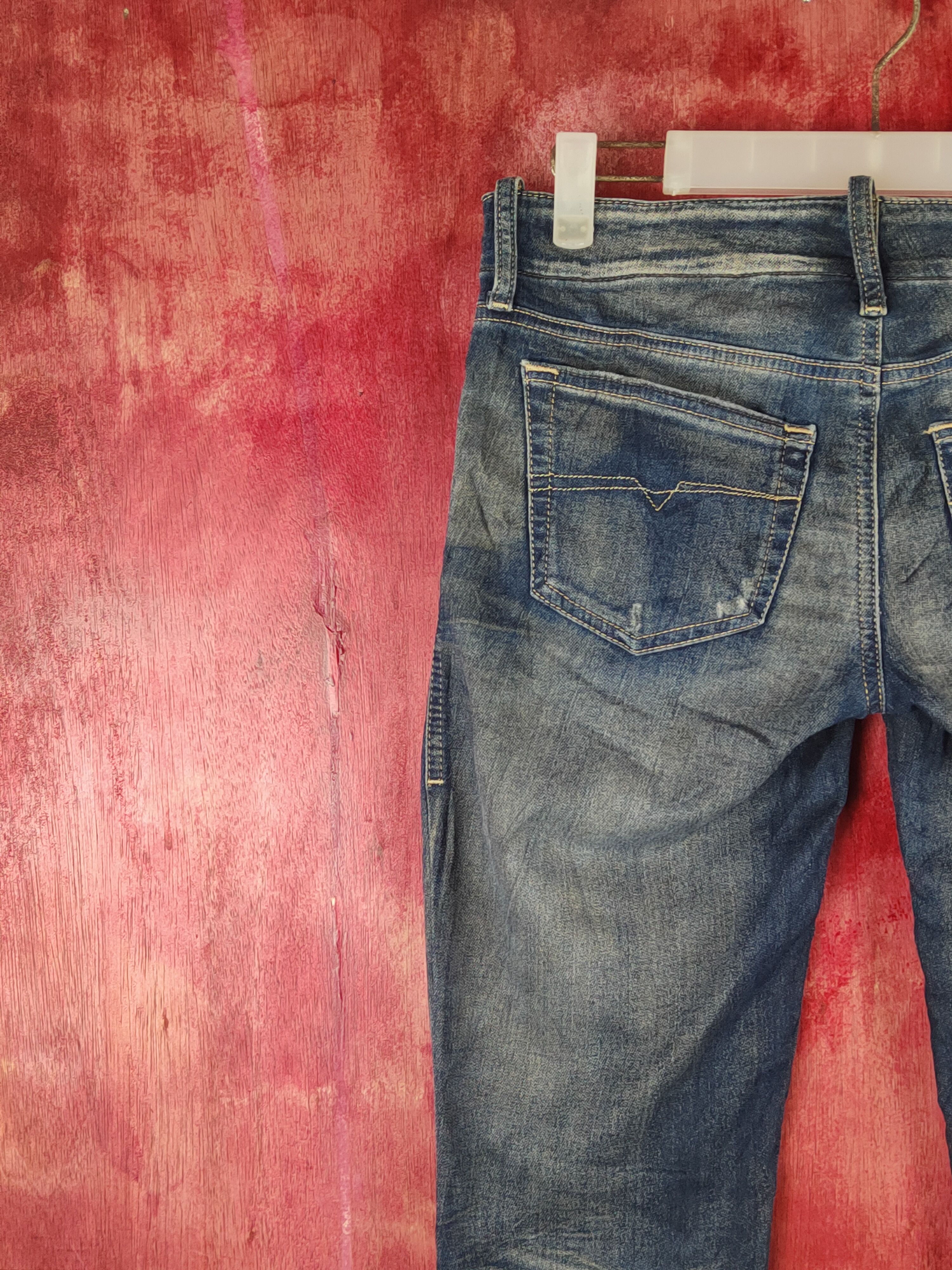 Diesel Diesel Dark Blue Faded Distressed Ripped Jeans #S2354 Size 26" / US 2 / IT 38 - 10 Thumbnail