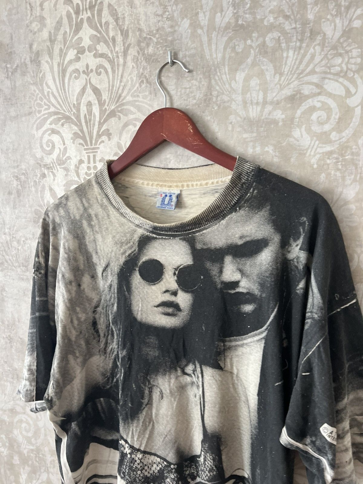 Vintage Vintage 90s All Over Print Biker Tee Graphic Harley Style Size US XL / EU 56 / 4 - 10 Thumbnail