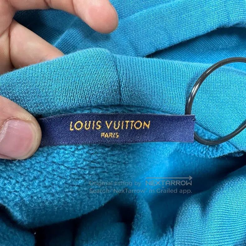 Louis Vuitton Louis Vuitton Lake Blue Pin Embroidered Hoodie Size US L / EU 52-54 / 3 - 3 Thumbnail