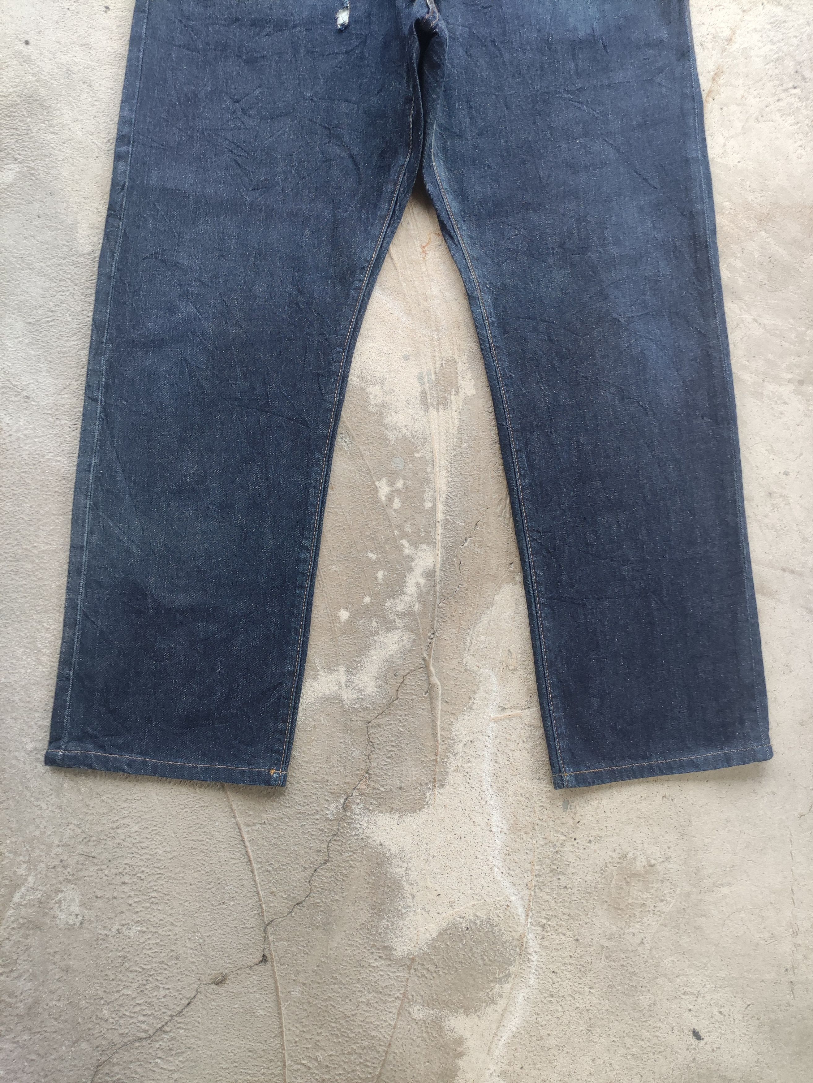 GU Vintage GU Jean Distressed Faded Denim Size US 37 - 4 Thumbnail