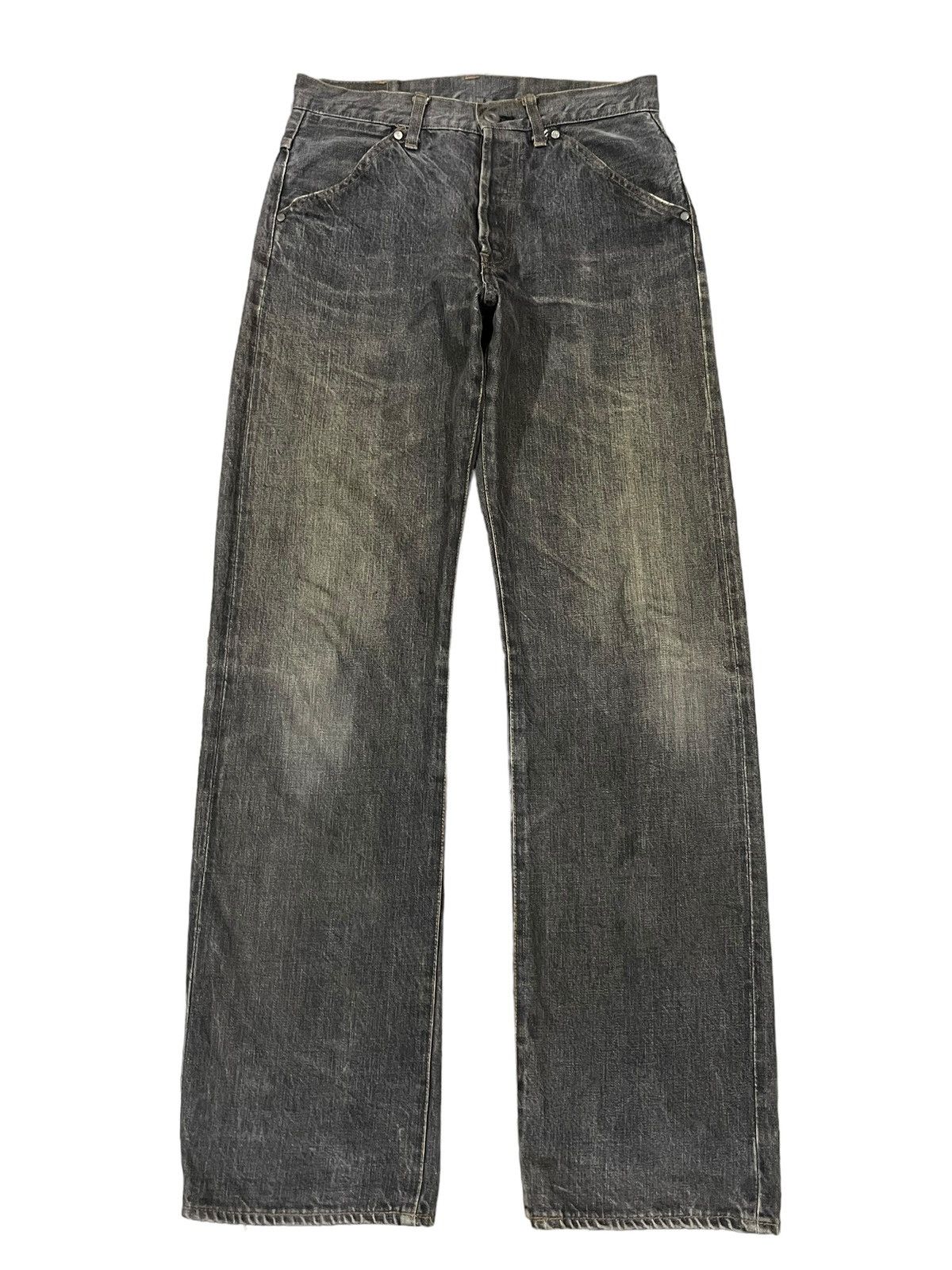 If Six Was Nine Vintage Japanese Virus Denim Paranoia Factory Mud Max Jeans Size US 29 - 2 Thumbnail