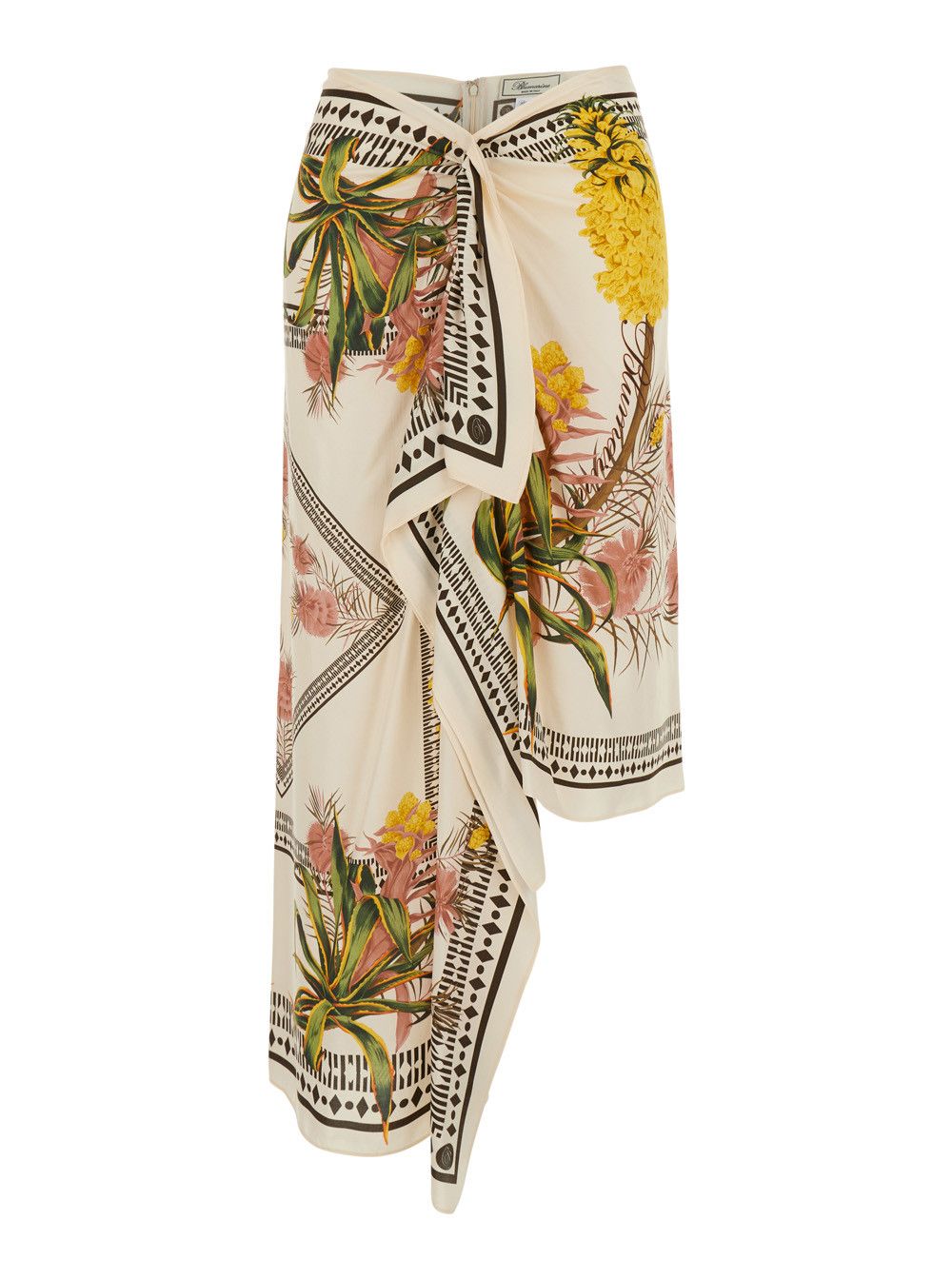 Blumarine Floral Skirt with Hidden Closure at the Back in Multicolor Viscose for Women Size 28" / US 6 / IT 42 - 1 Thumbnail
