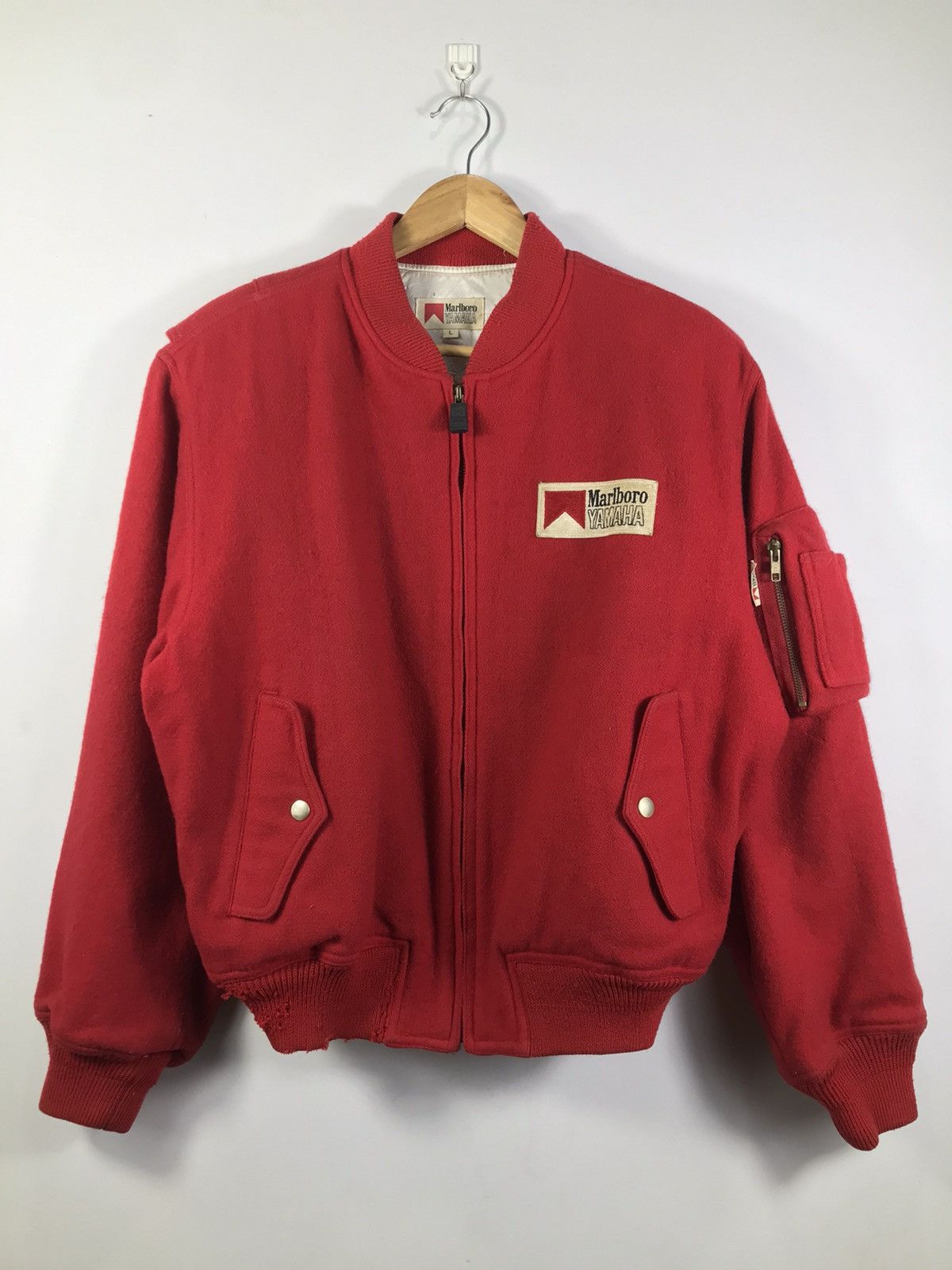 Vintage Marlboro Vintage 90s Wool Racing Jacket | Grailed